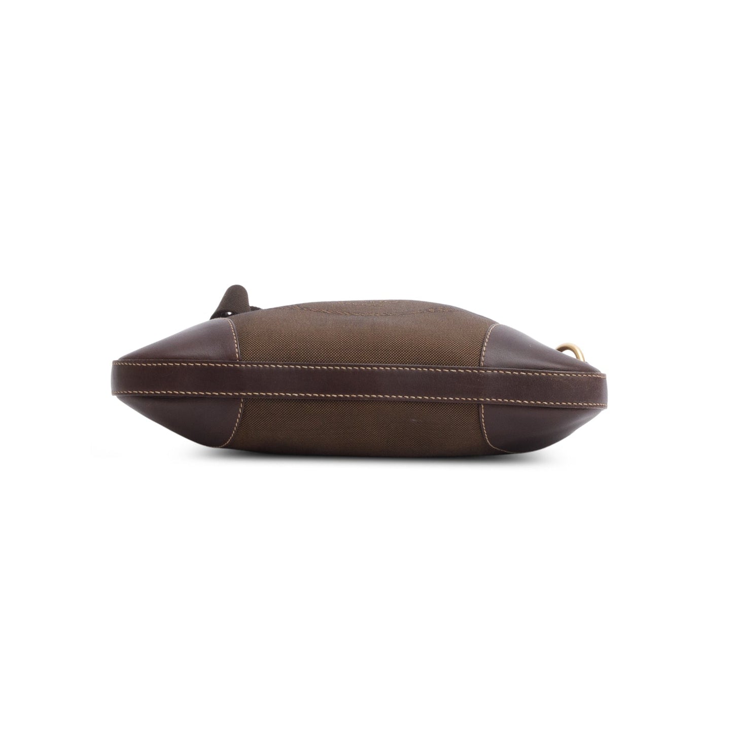 Prada Brown Canapa Jacquard Logo Flat Messenger Bag