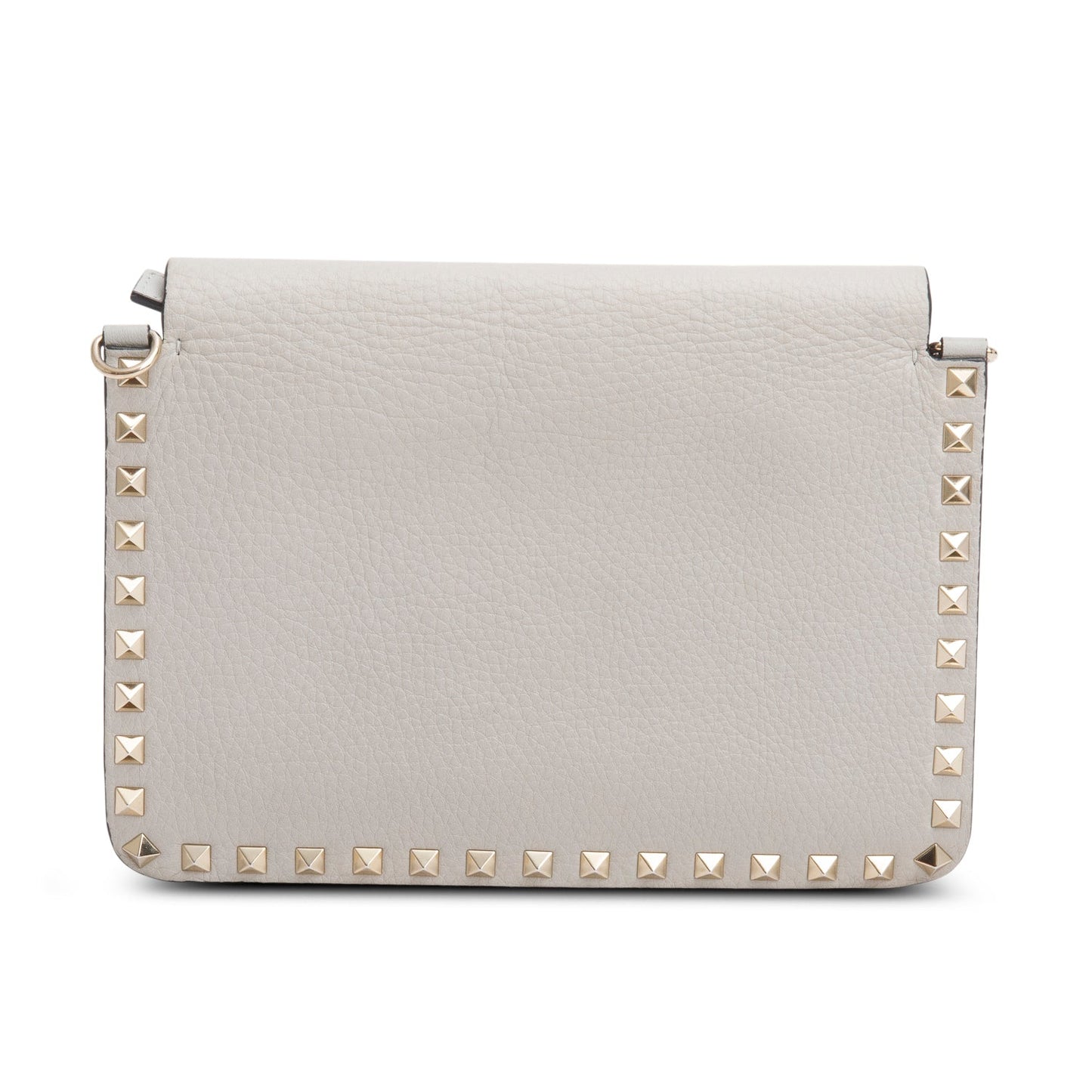 Valentino Grey Vitello Rockstud Side Slip Crossbody Bag