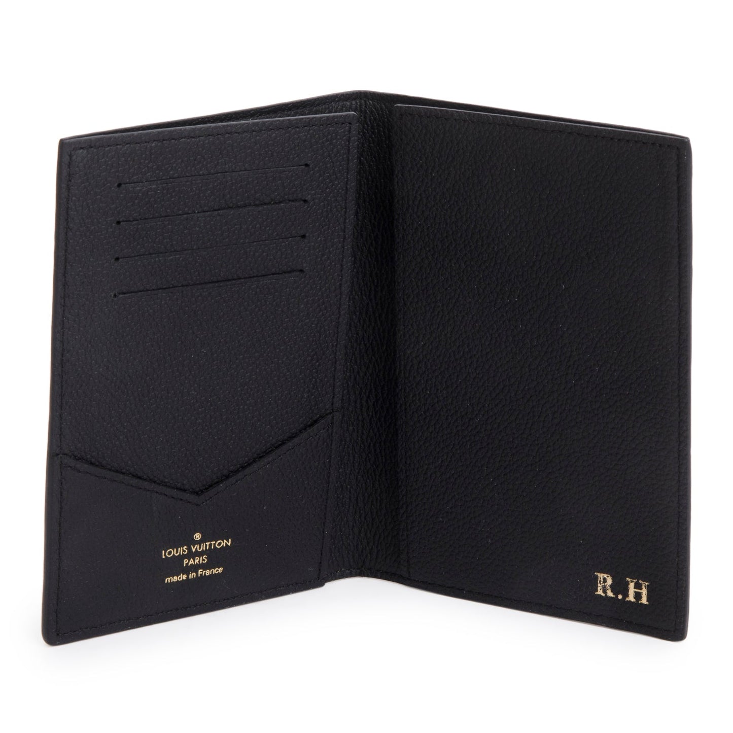 Louis Vuitton 2024 Black Monogram Empreinte Passport Cover
