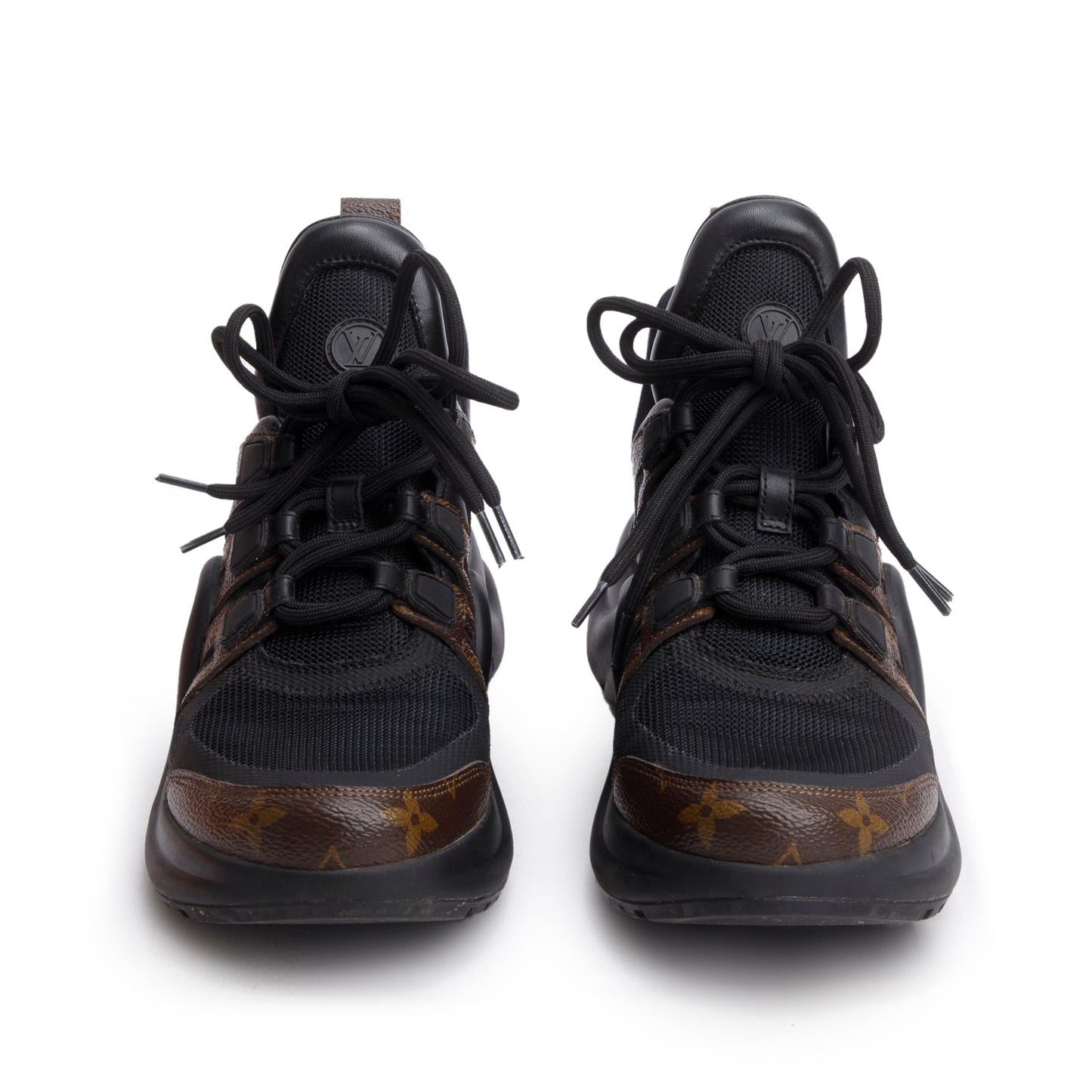 Louis Vuitton Monogram Trim Black LV Archlight Sneakers, Size 39