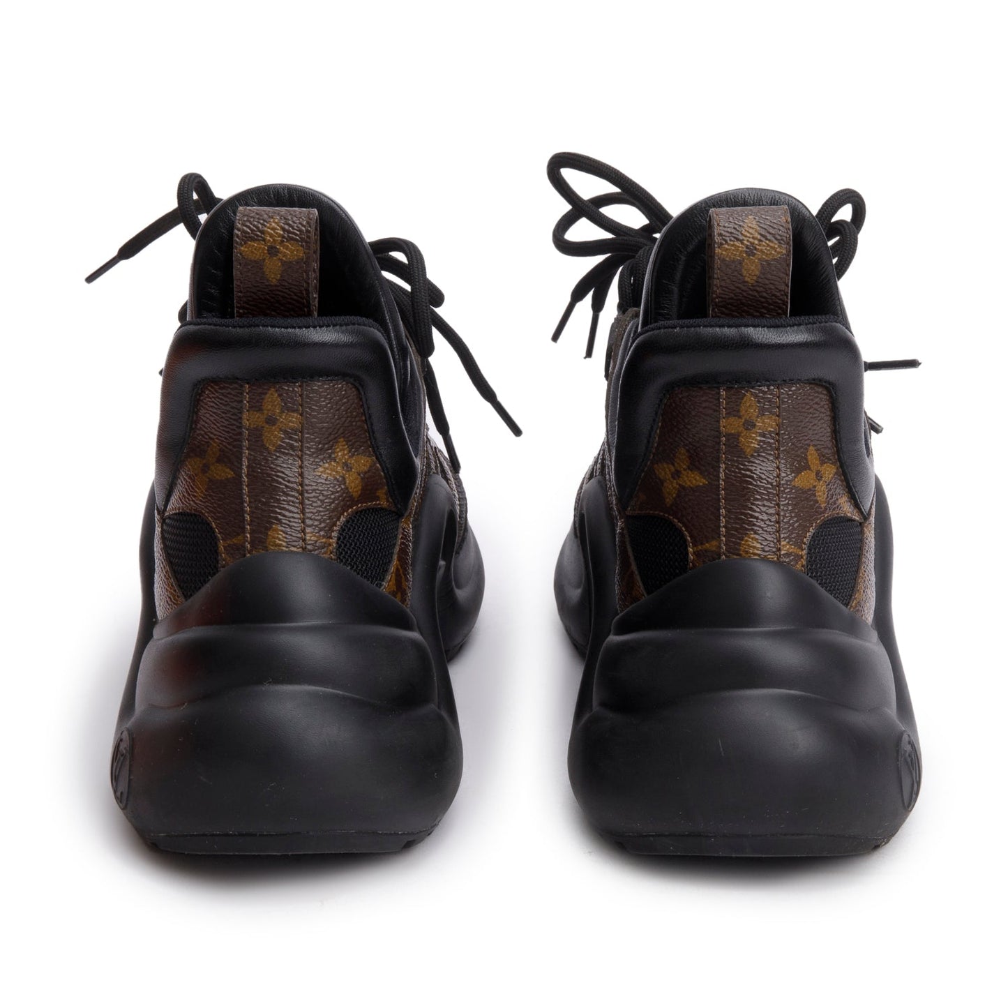 Louis Vuitton Monogram Trim Black LV Archlight Sneakers, Size 39