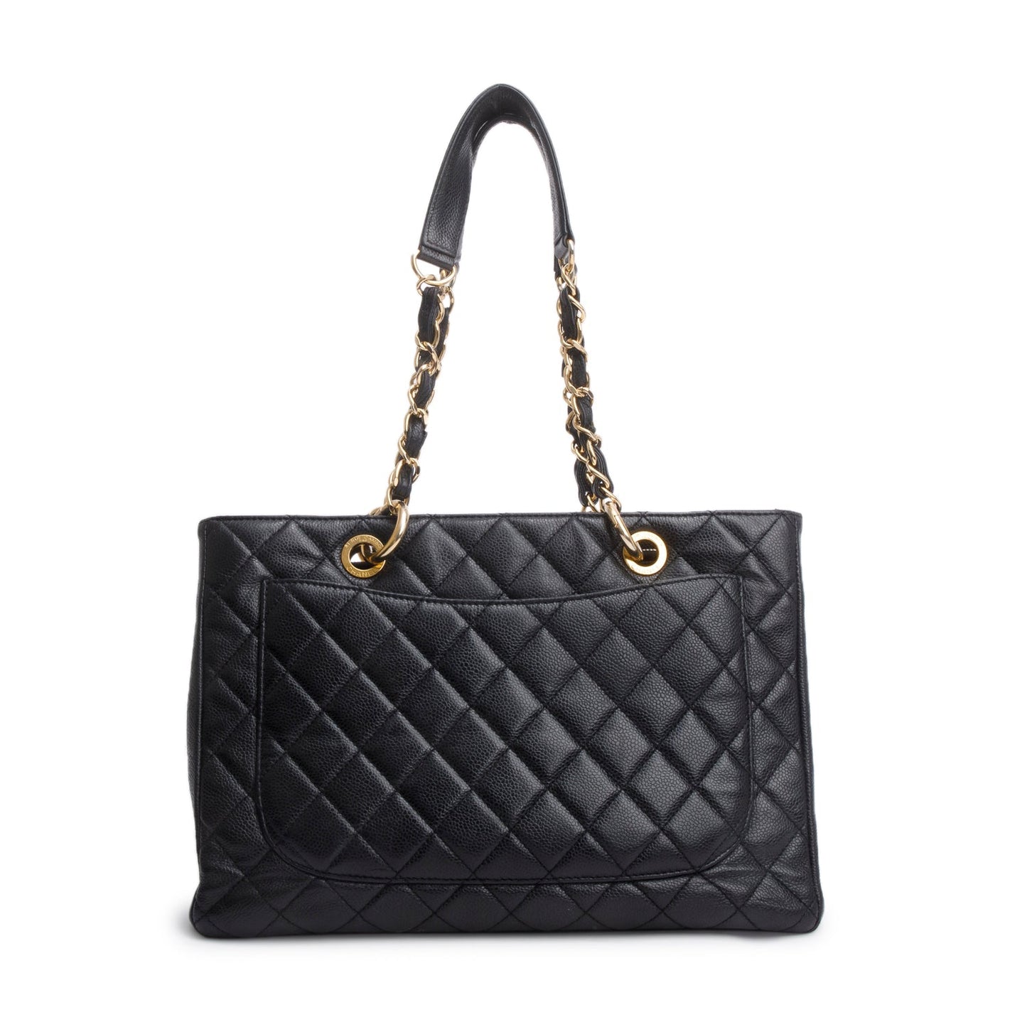 Chanel Black Caviar Quilted Grand Shopping Tote