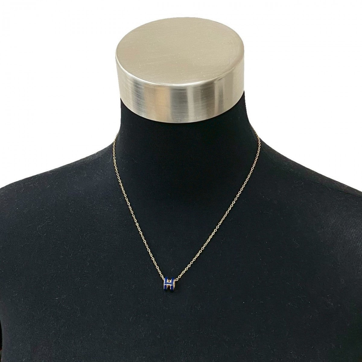 HERMES Necklace Gold Plated gold Mini pop ash