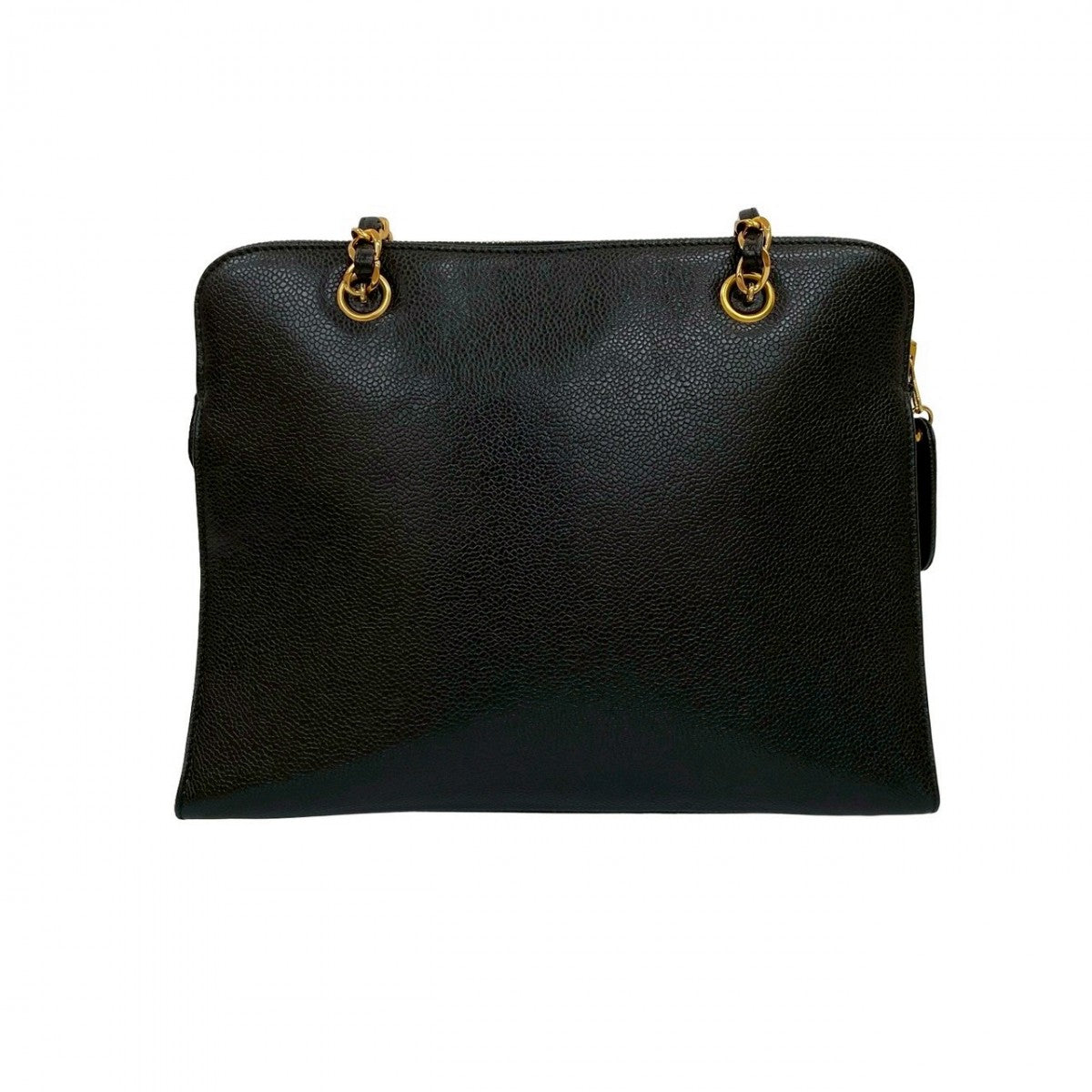 CHANEL Shoulder Bag Matt caviar skin black