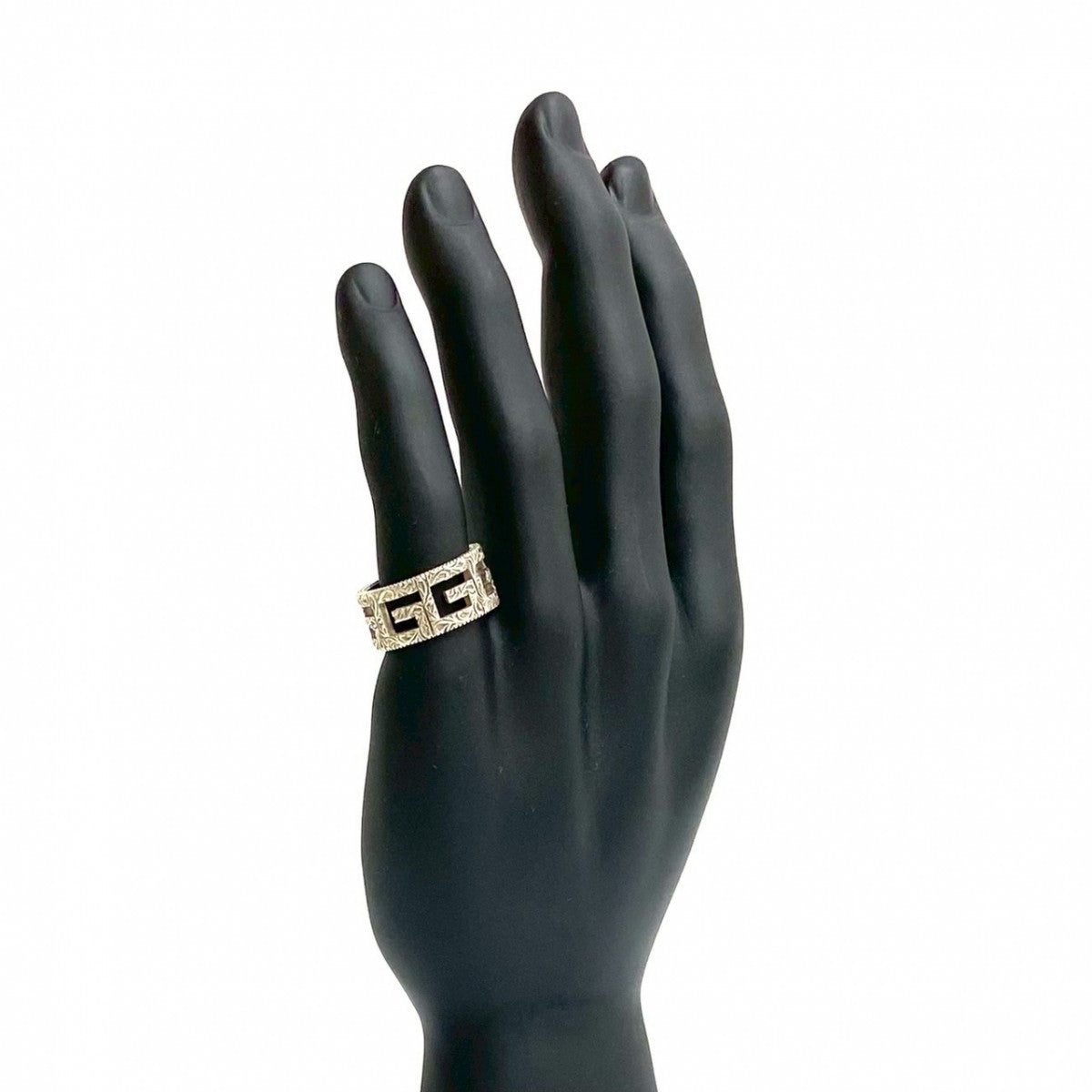 GUCCI Ring Silver925 Silver Square G Arabesque
