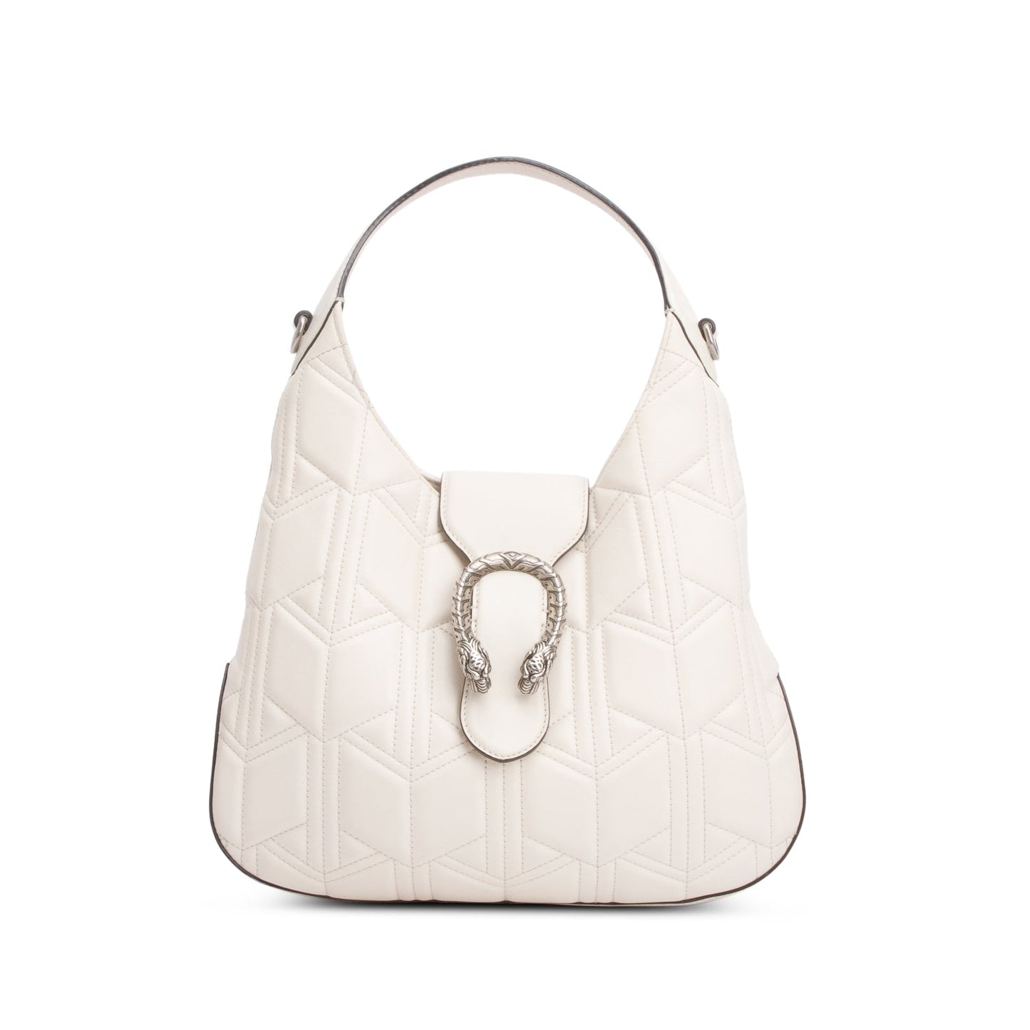 Gucci White Leather Matelasse Dionysus Hobo