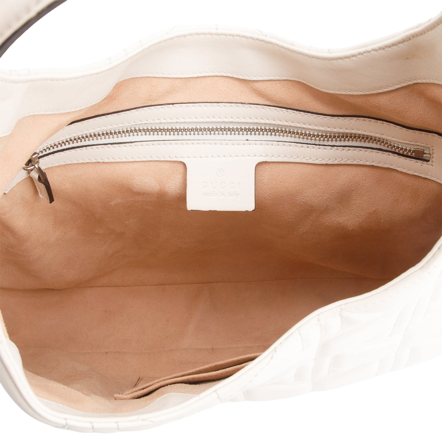 Gucci White Leather Matelasse Dionysus Hobo