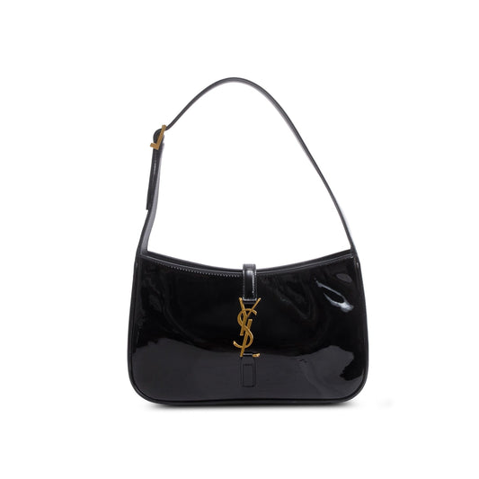 Saint Laurent 2021 Black Patent Calfskin Le 5 a 7 Hobo