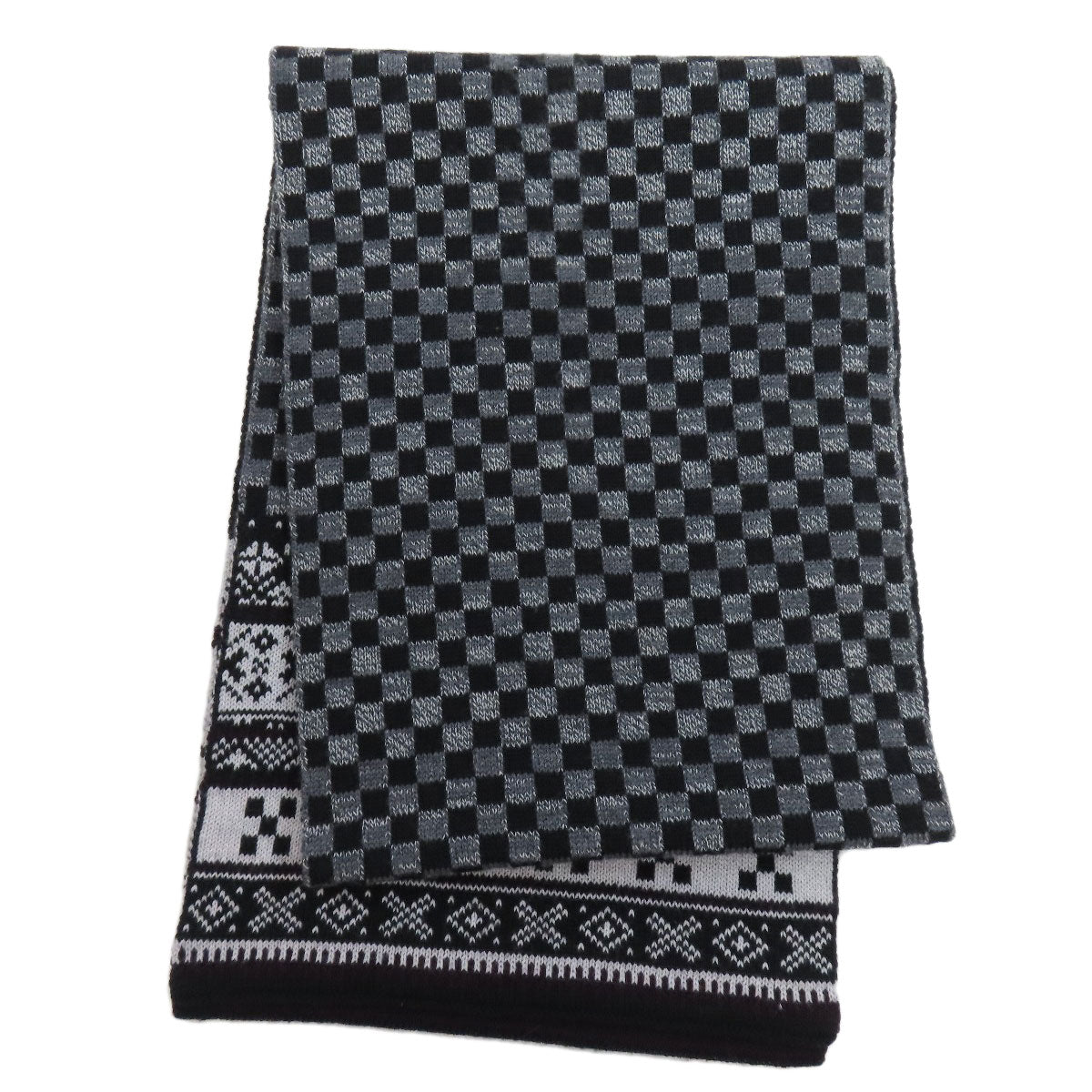 LOUIS VUITTON Scarf M72929 wool black Echarpe Flocon Women