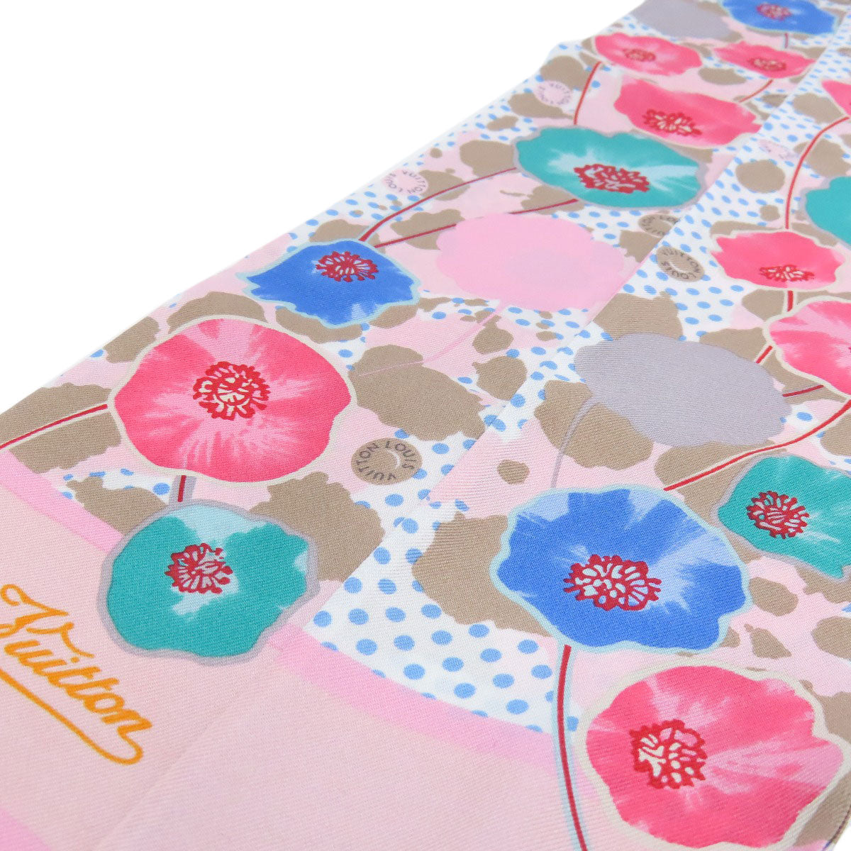 LOUIS VUITTON scarf M75214 silk pink Bando Retro Flower Women