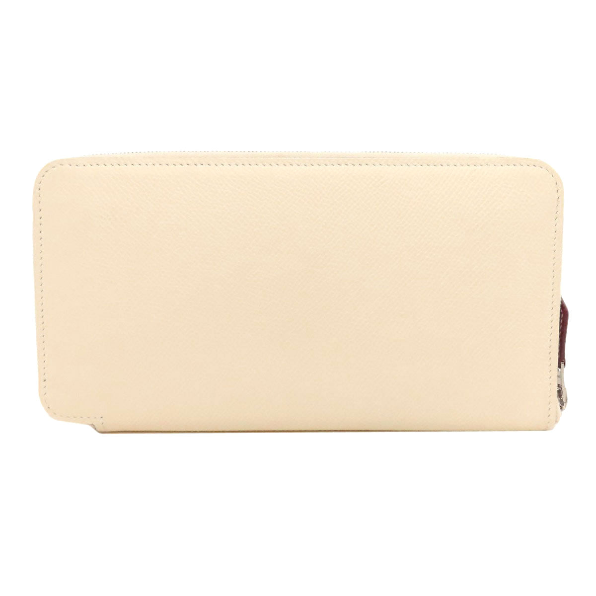 HERMES Long Wallet Purse Epsom white Azap Silkin Long Nata Women