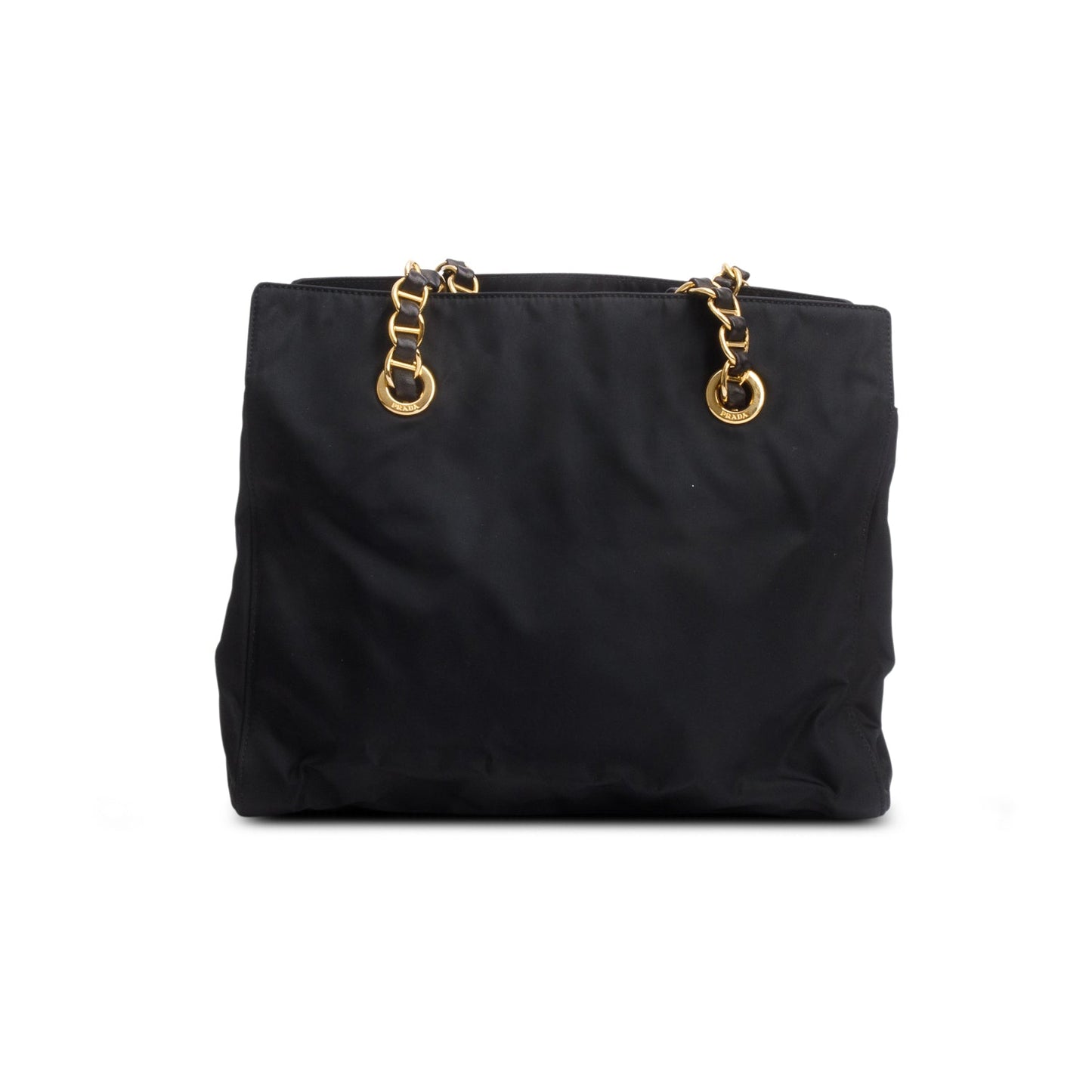Prada Black Tessuto Nylon Chain Shoulder Bag