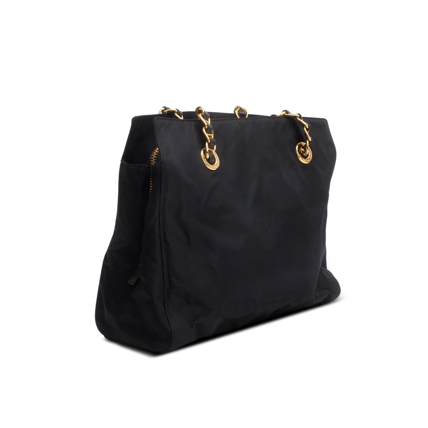 Prada Black Tessuto Nylon Chain Shoulder Bag