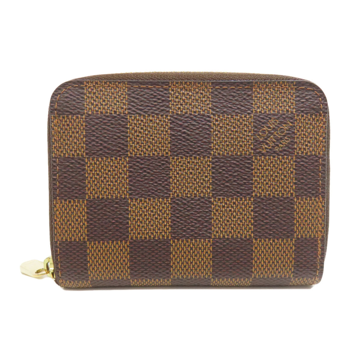 LOUIS VUITTON Coin case N63070 Damier canvas Brown Zippy coin purse Women(Unisex)