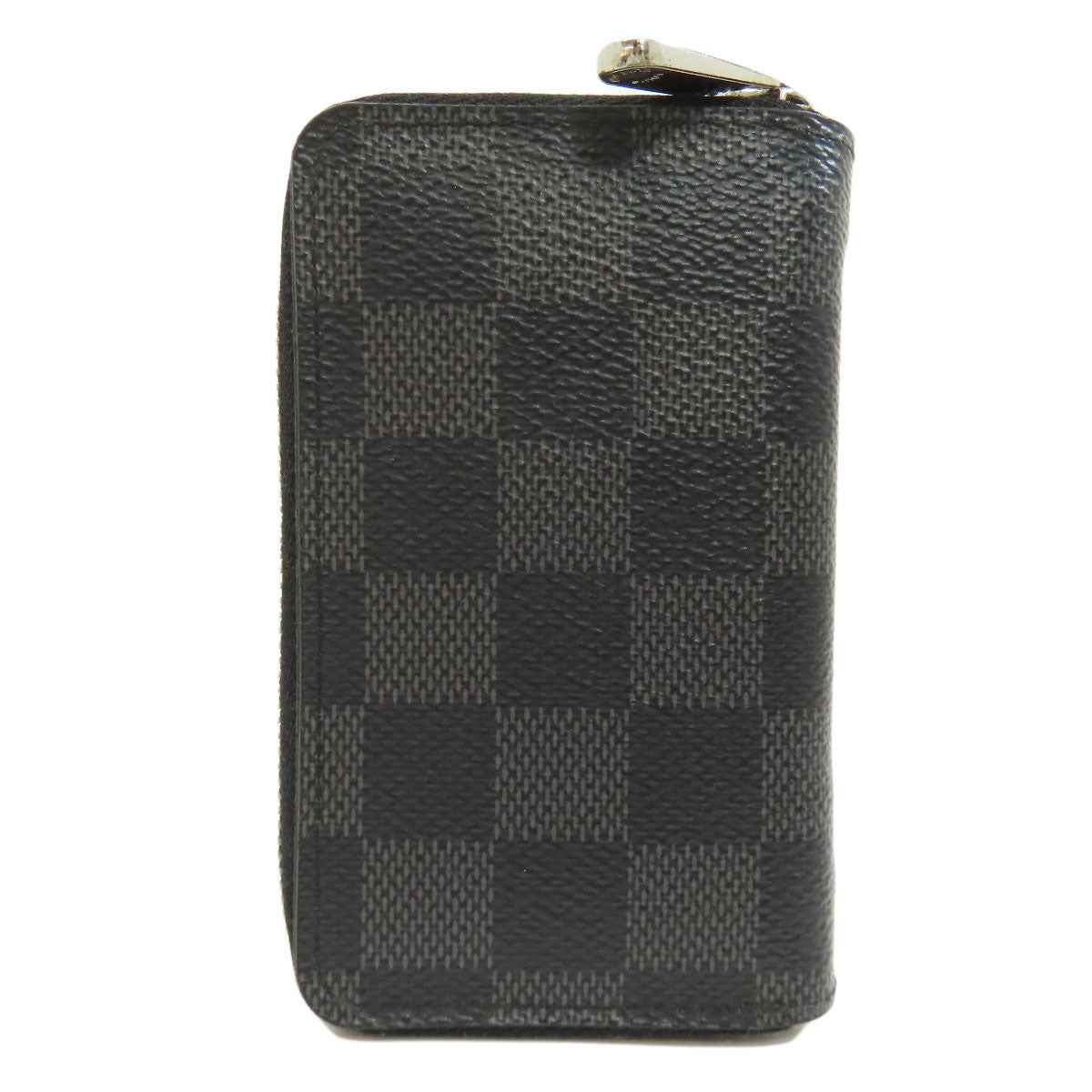 LOUIS VUITTON Coin case N63076 Damier canvas black Zippy coin purse mens(Unisex)