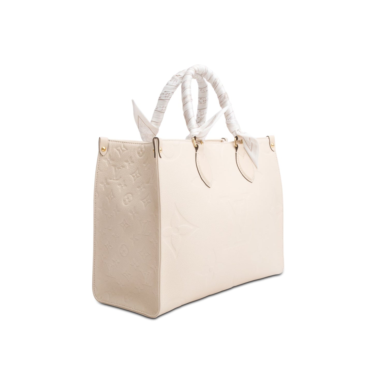 Louis Vuitton Cream Empreinte Monogram Giant OnTheGo MM Tote