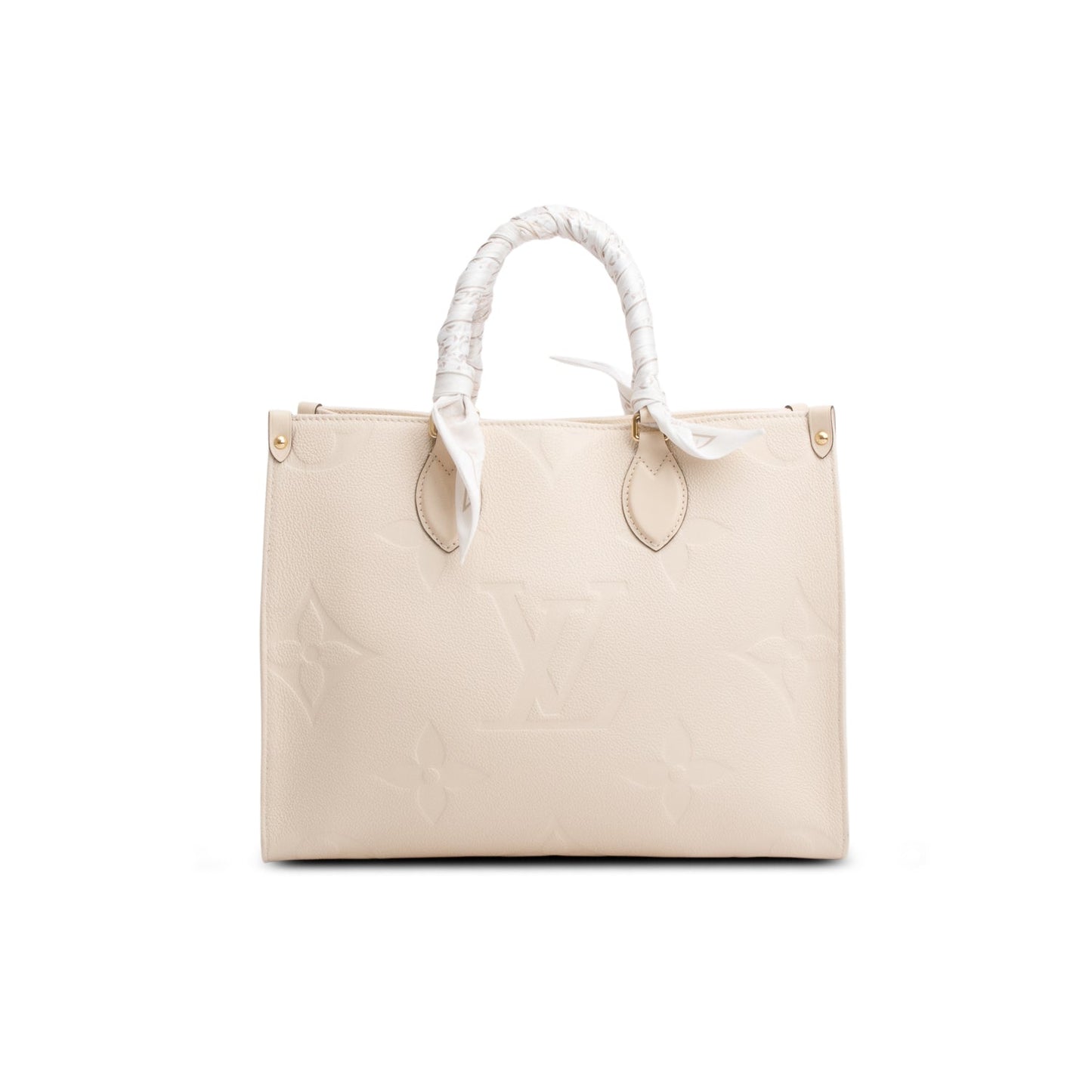 Louis Vuitton Cream Empreinte Monogram Giant OnTheGo MM Tote