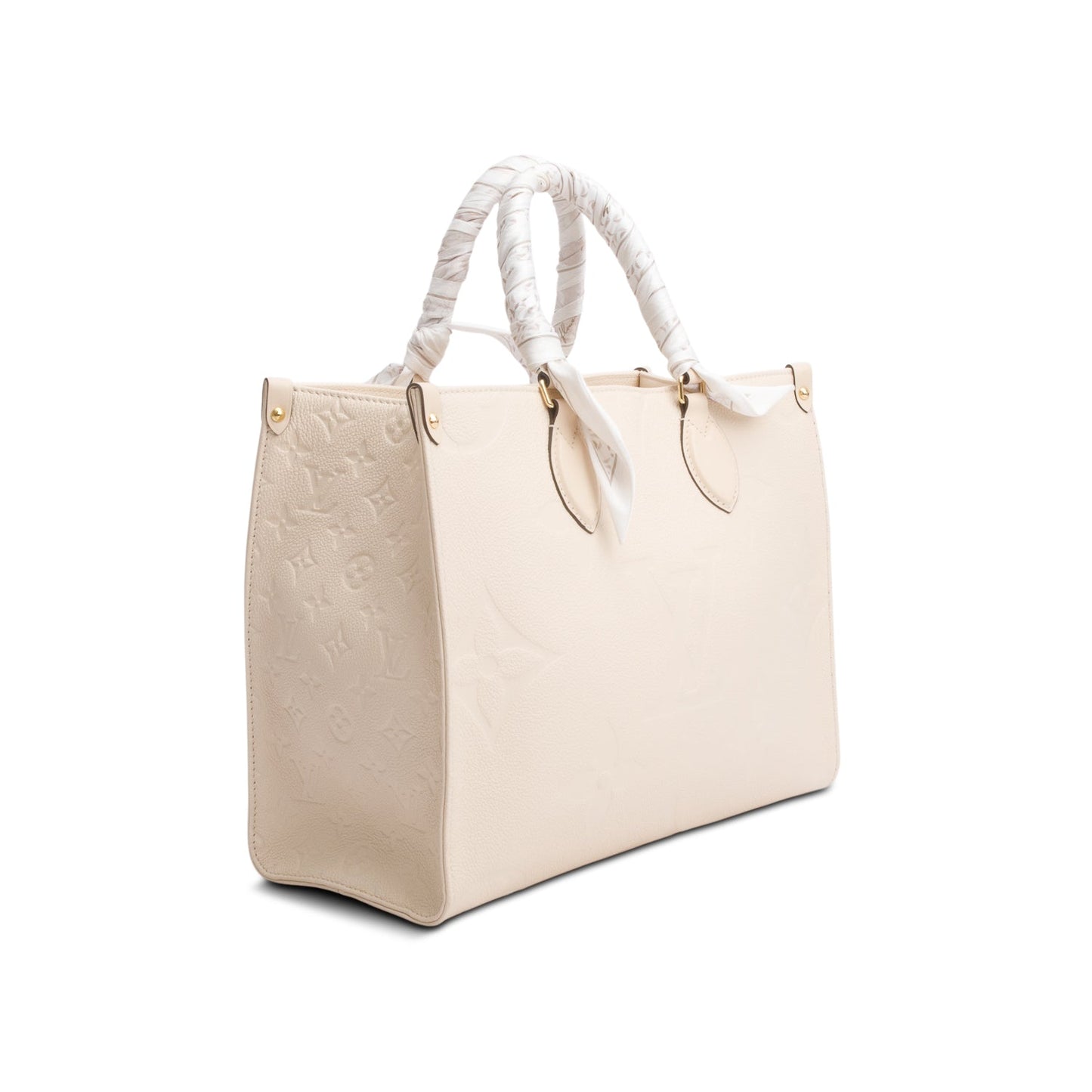 Louis Vuitton Cream Empreinte Monogram Giant OnTheGo MM Tote