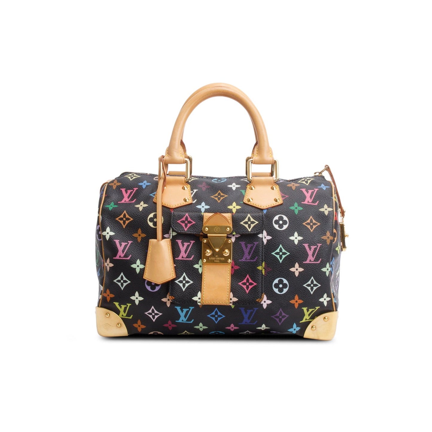Louis Vuitton Black Monogram Multicolor Speedy 30