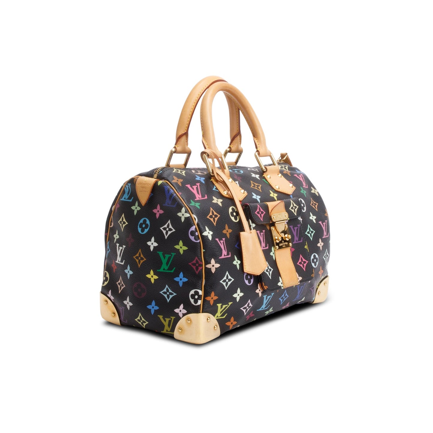 Louis Vuitton Black Monogram Multicolor Speedy 30