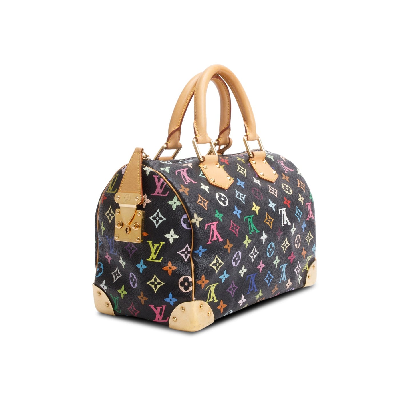 Louis Vuitton Black Monogram Multicolor Speedy 30