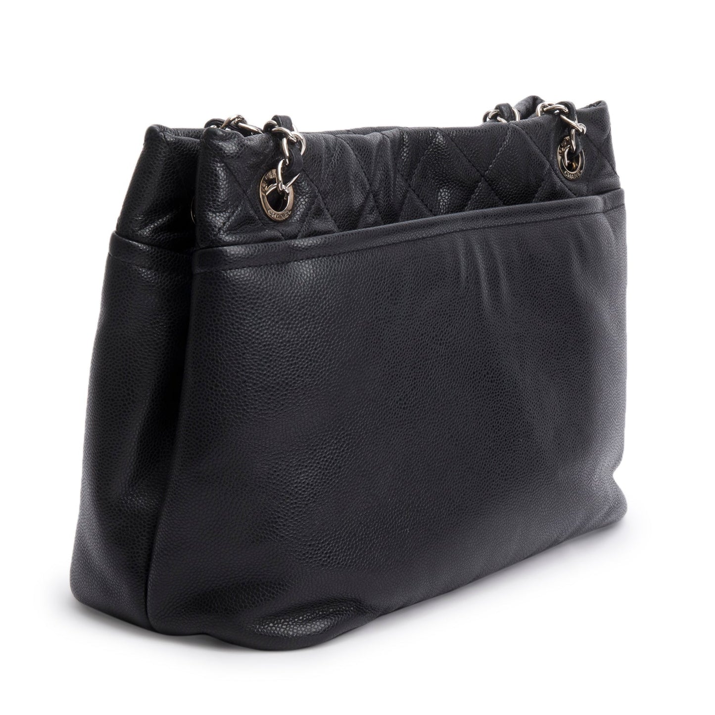 Chanel Black Caviar Leather Timeless CC Shopping Tote
