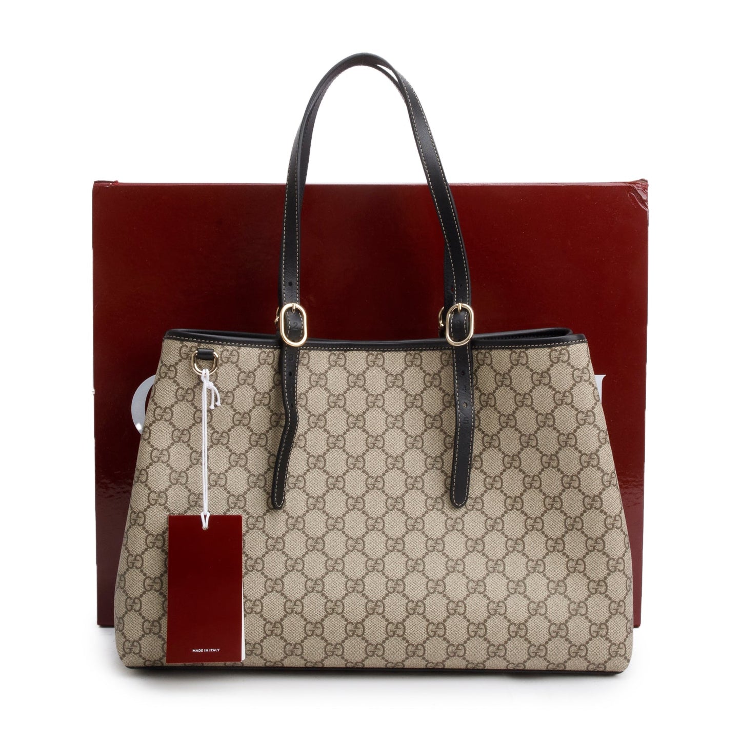 Gucci GG Supreme Monogram Emblem Large Tote Bag