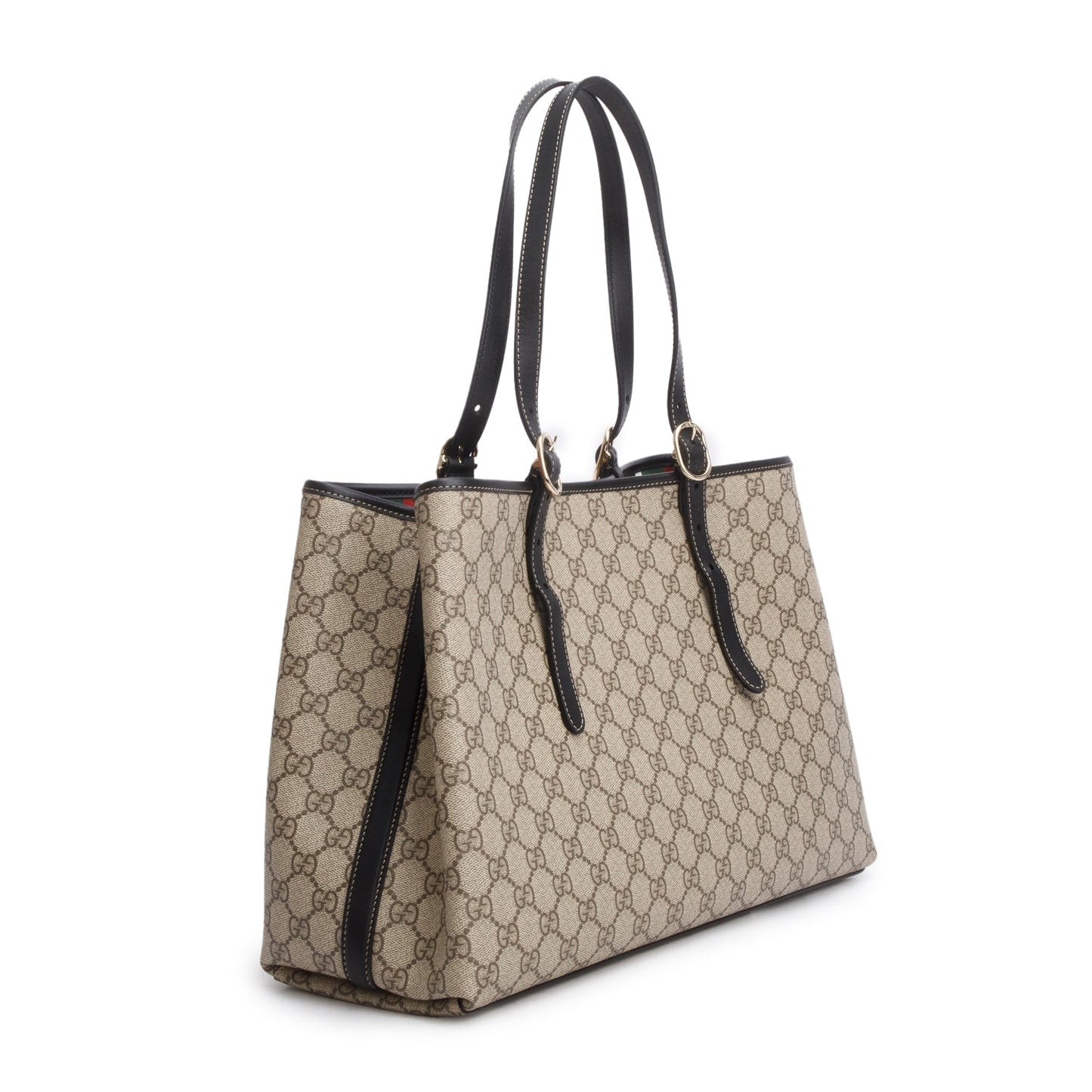 Gucci GG Supreme Monogram Emblem Large Tote Bag