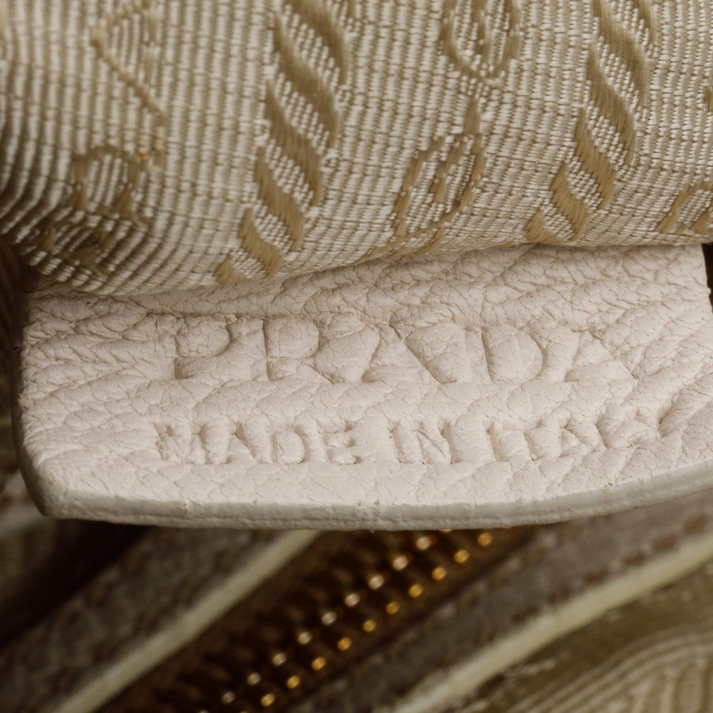 Prada Beige Cervo Pleats Small Shoulder Bag