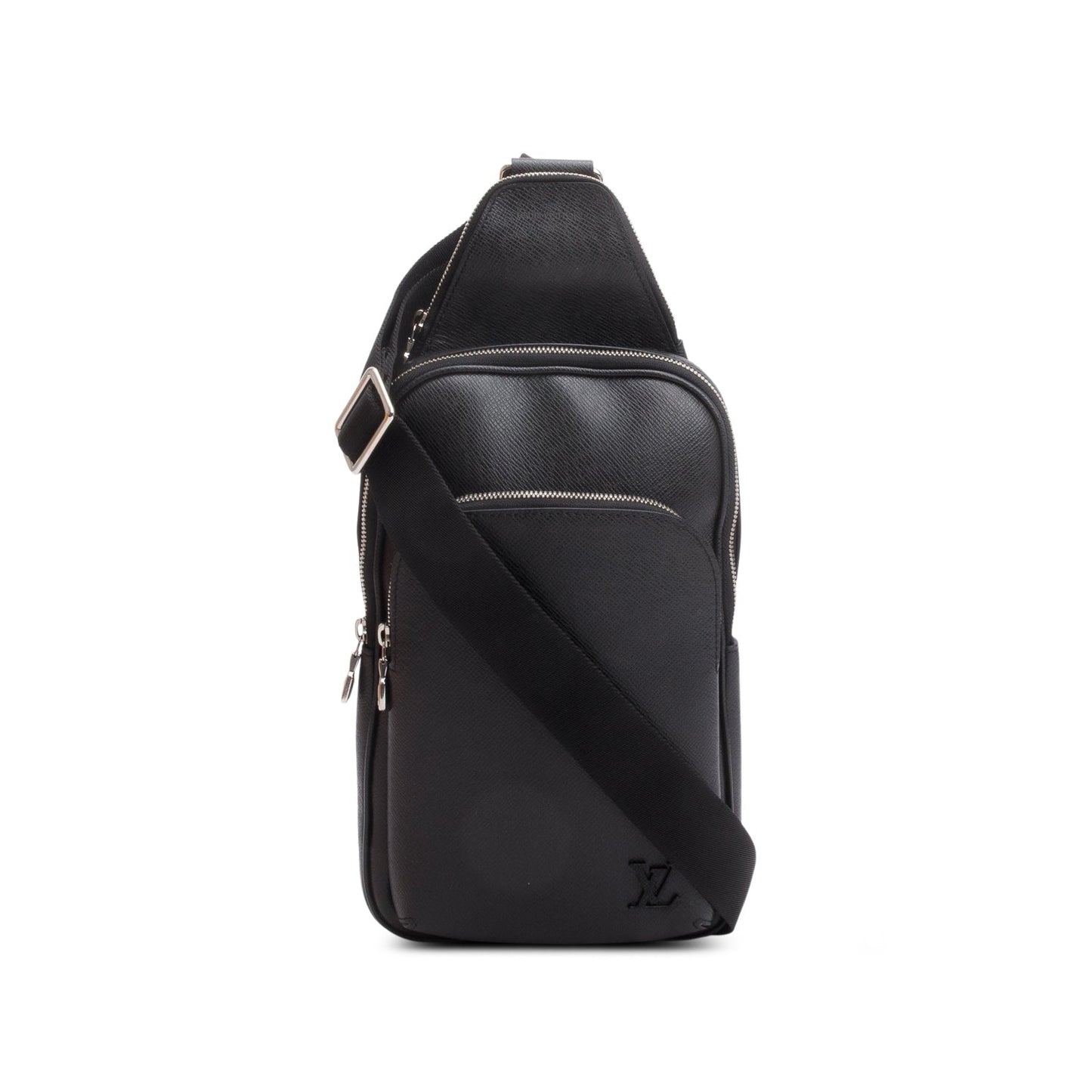 Louis Vuitton Black Taiga Leather Sac Avenue Slingback NM