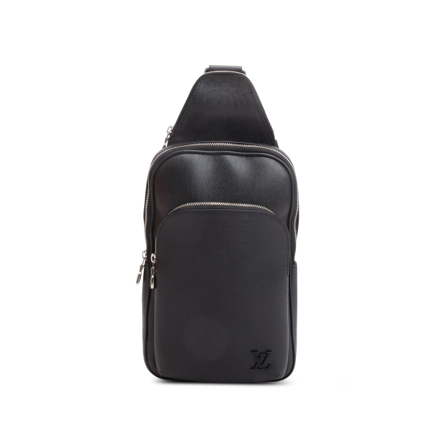 Louis Vuitton Black Taiga Leather Sac Avenue Slingback NM