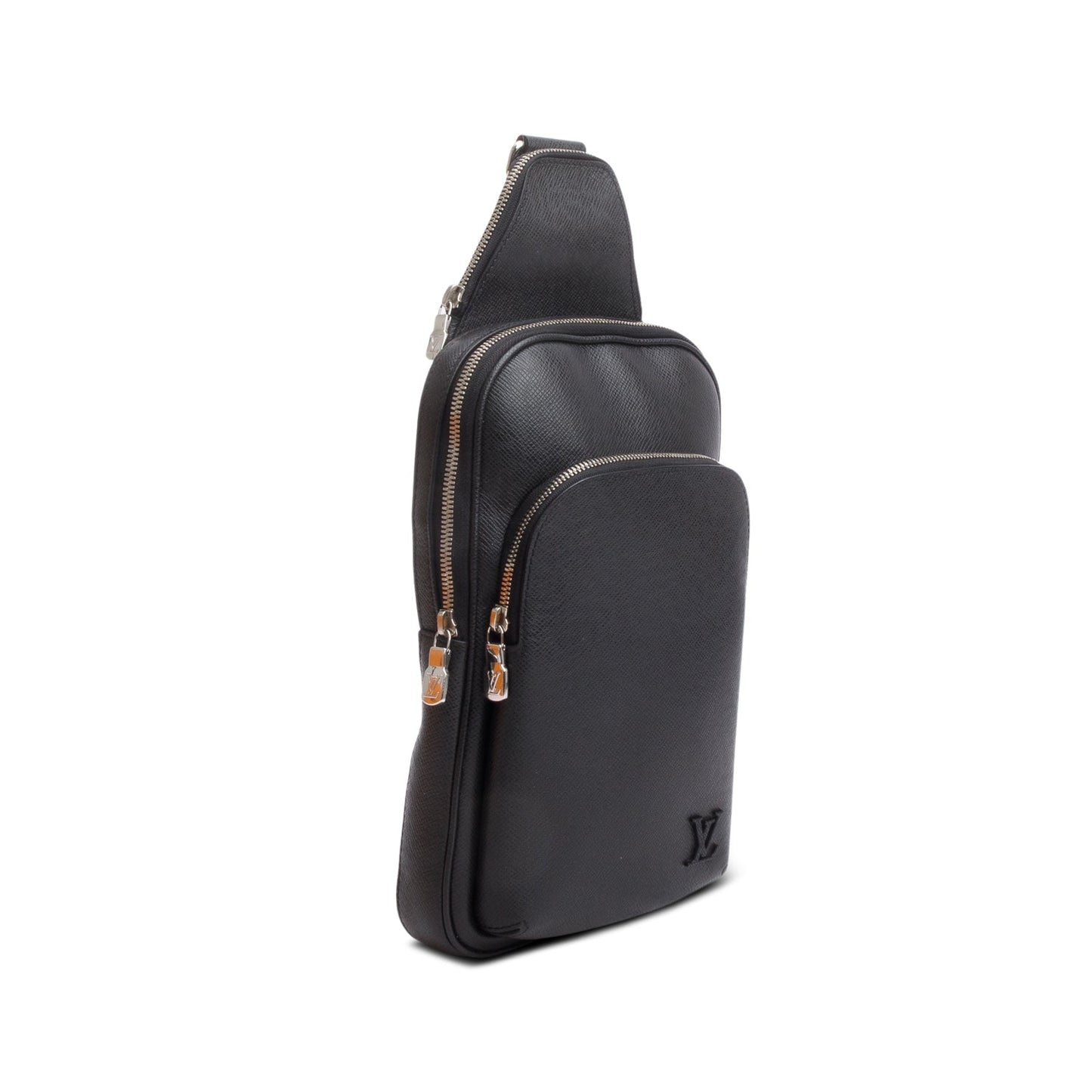 Louis Vuitton Black Taiga Leather Sac Avenue Slingback NM