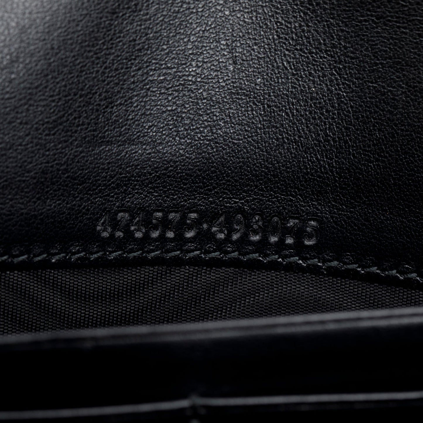 Gucci Black Calfskin Matelasse GG Marmont Chain Wallet