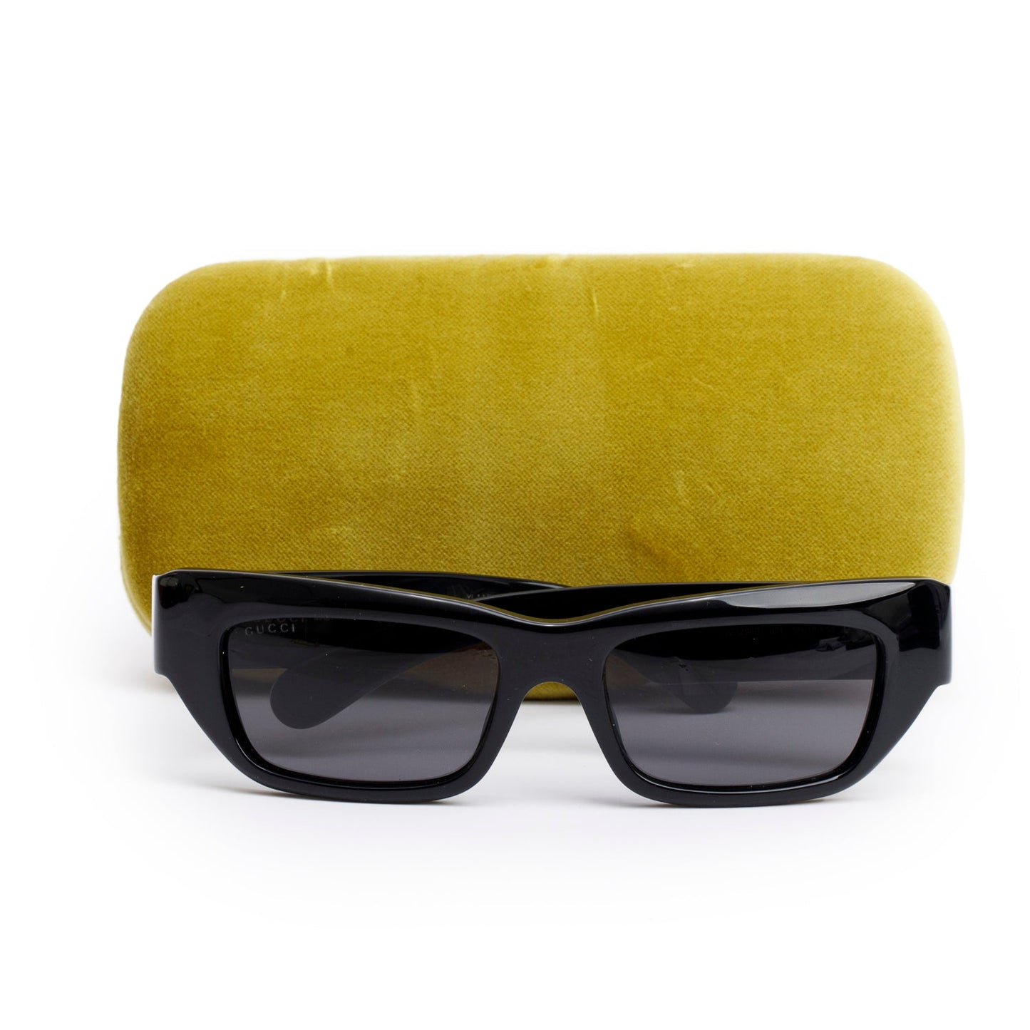 Gucci GG1296S Black Acetate Rectangle Sunglasses