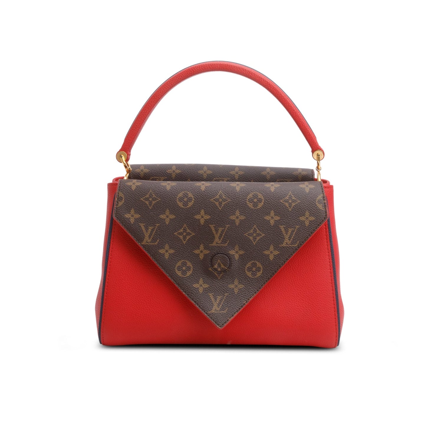 Louis Vuitton Monogram Red Leather Double V Bag