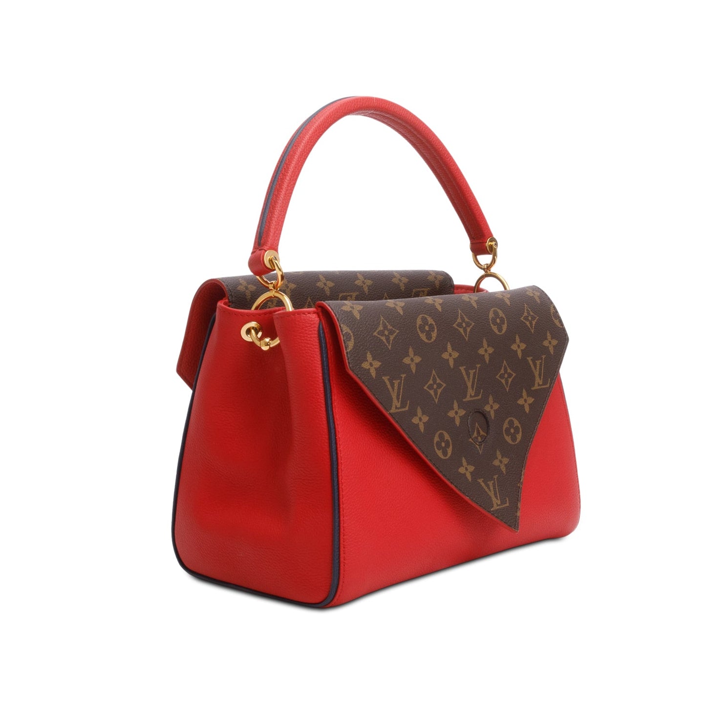 Louis Vuitton Monogram Red Leather Double V Bag