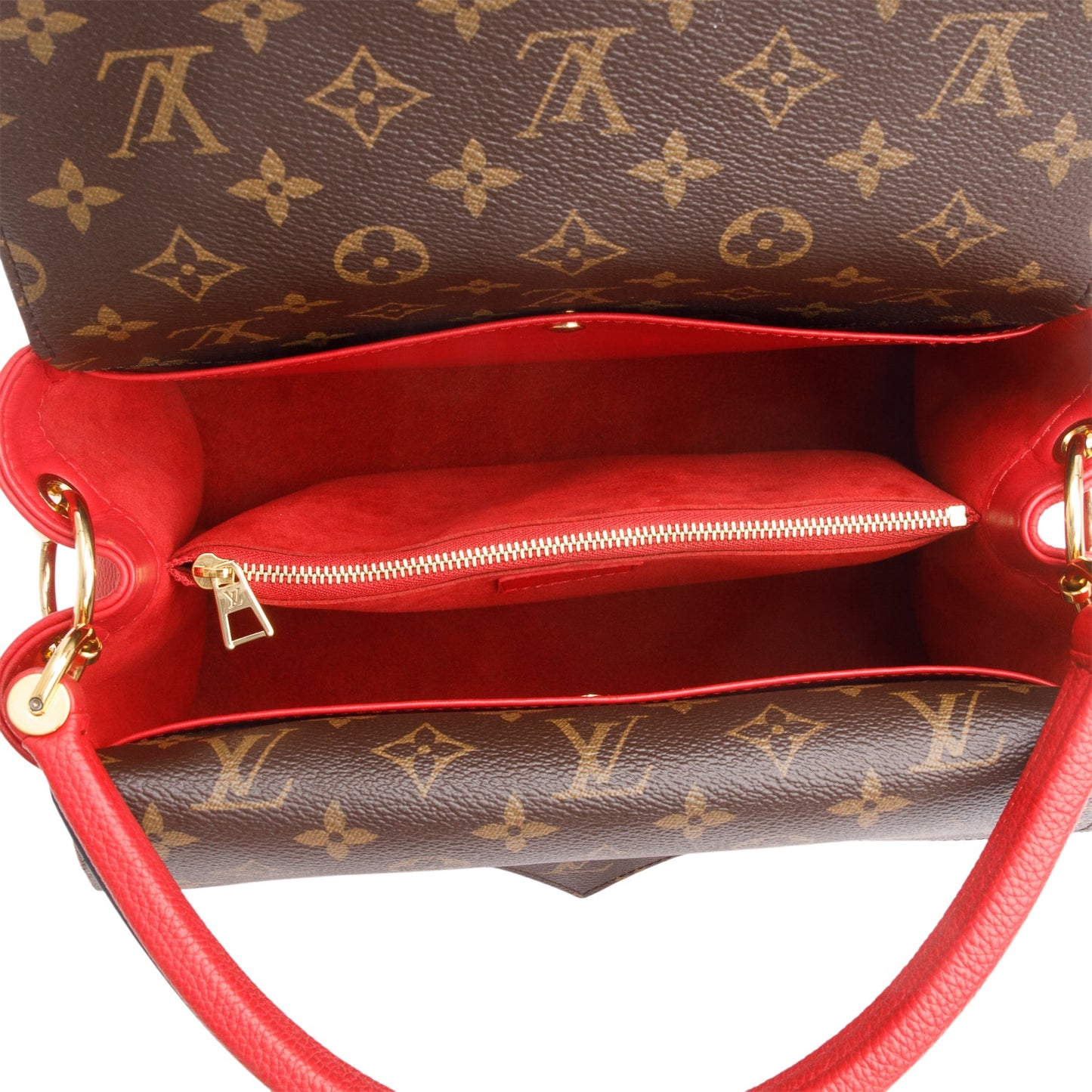 Louis Vuitton Monogram Red Leather Double V Bag