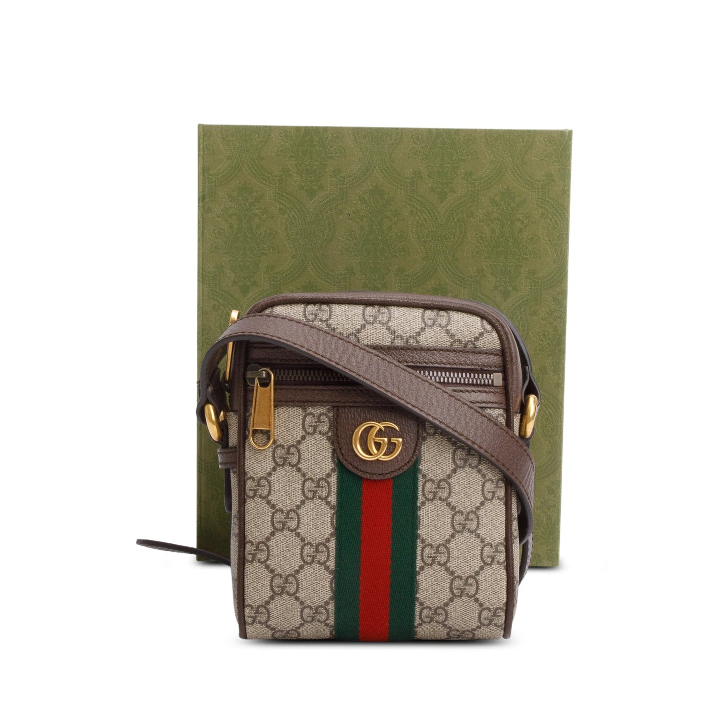 Gucci GG Supreme Monogram Web Mini Ophidia Messenger