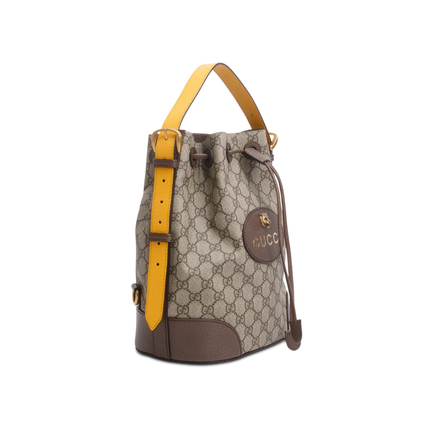 Gucci GG Supreme Monogram Neo Vintage Drawstring Bucket Backpack