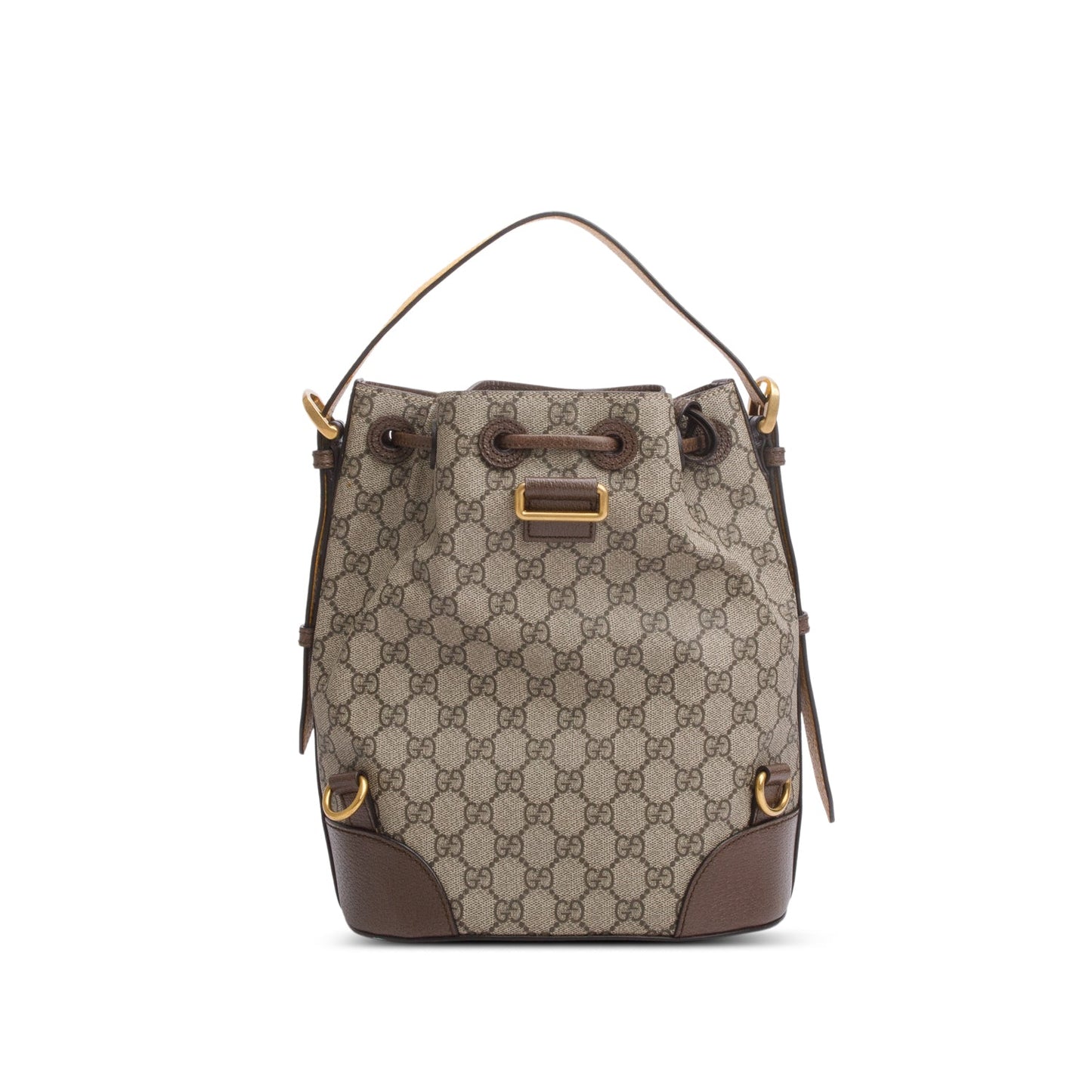 Gucci GG Supreme Monogram Neo Vintage Drawstring Bucket Backpack
