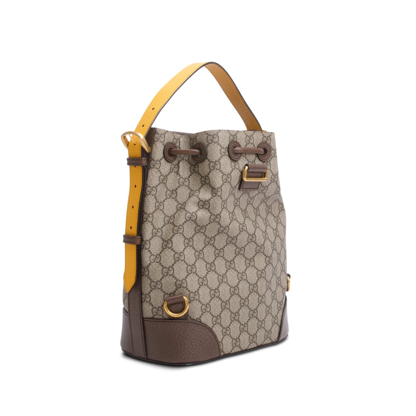 Gucci GG Supreme Monogram Neo Vintage Drawstring Bucket Backpack