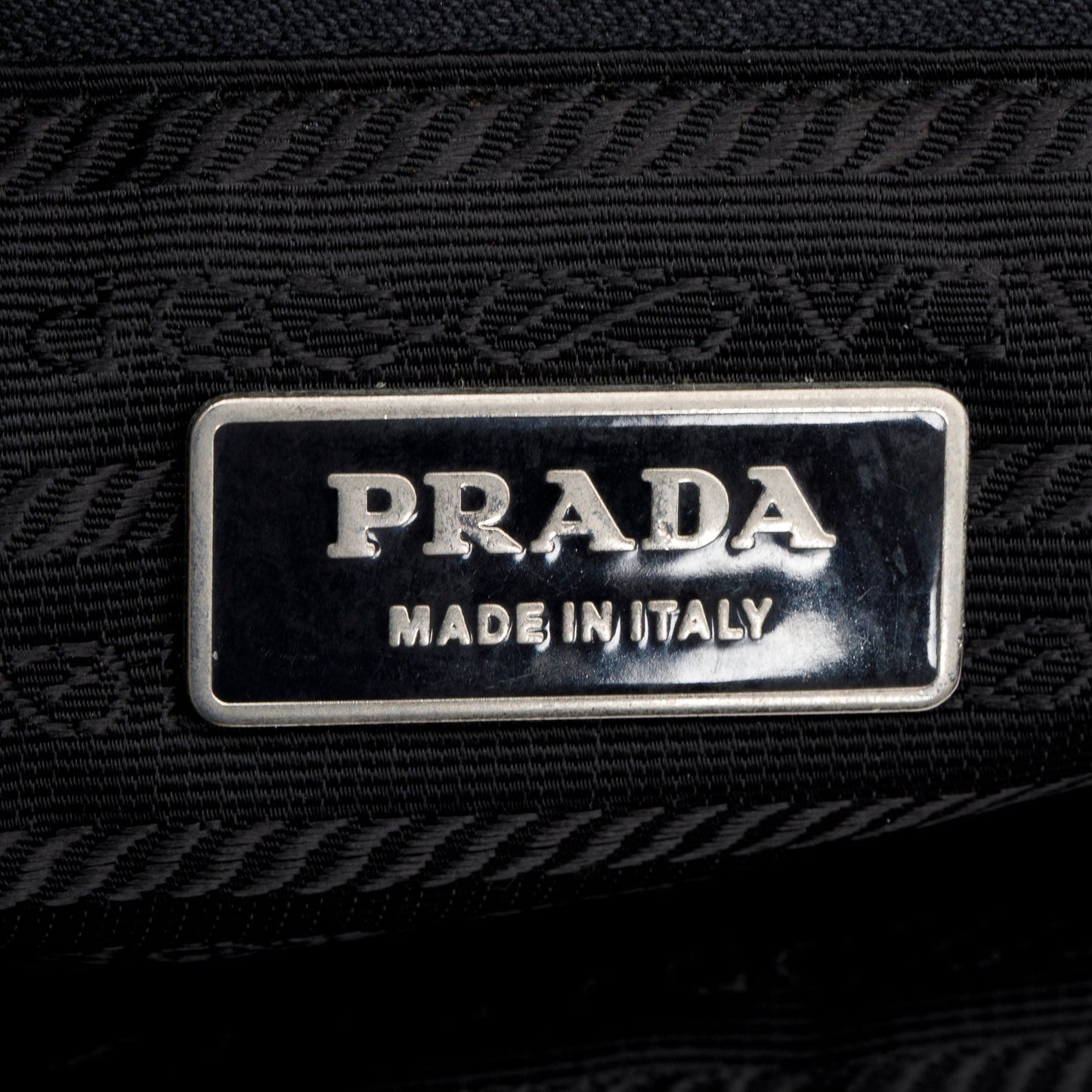 Prada Black Tessuto Nylon Saffiano Leather Shoulder Bag