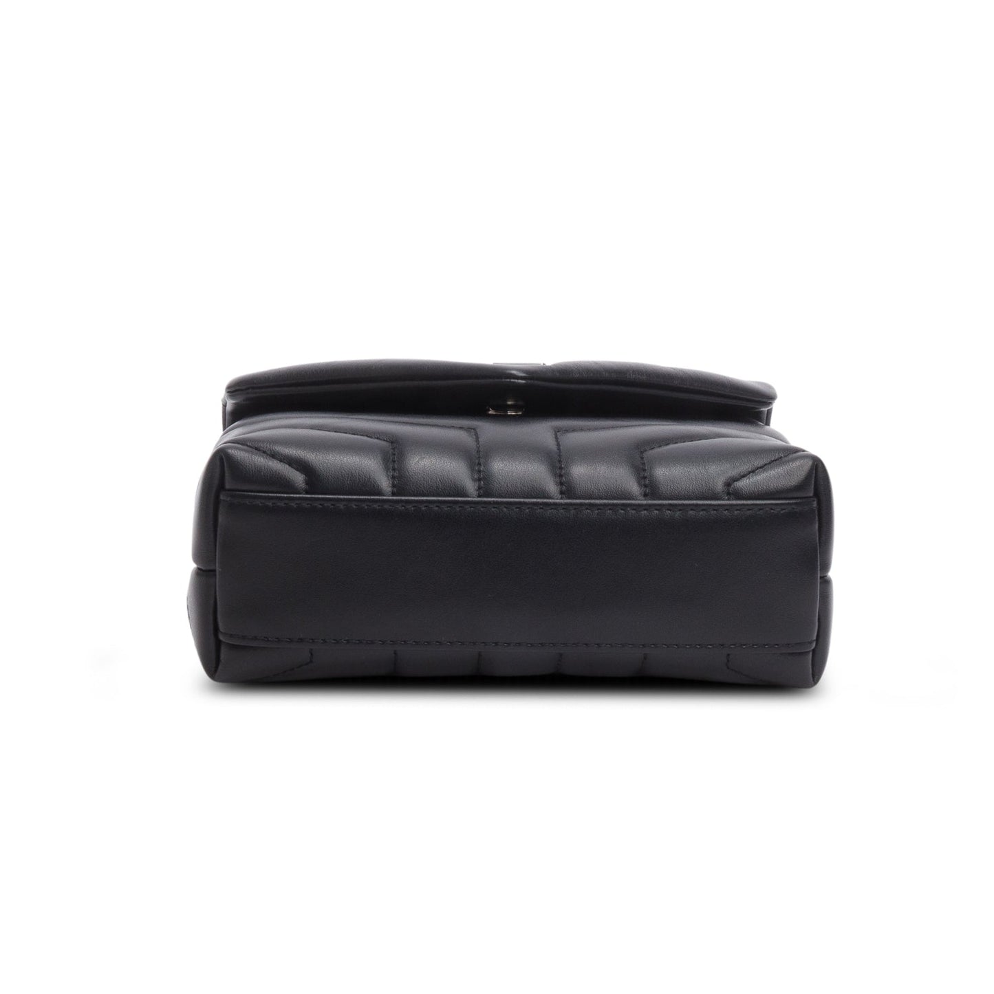 Saint Laurent Black Calfskin Y Quilted Monogram Toy Loulou Crossbody Bag