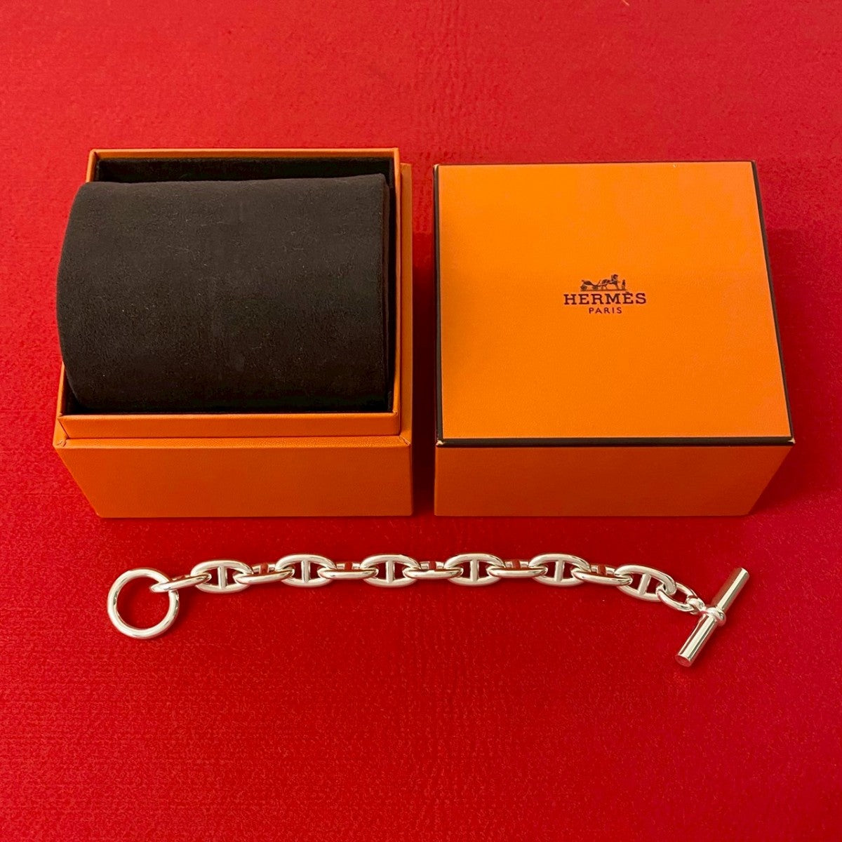 HERMES bracelet Silver925 Silver Chene Dunkle GM 12 frames