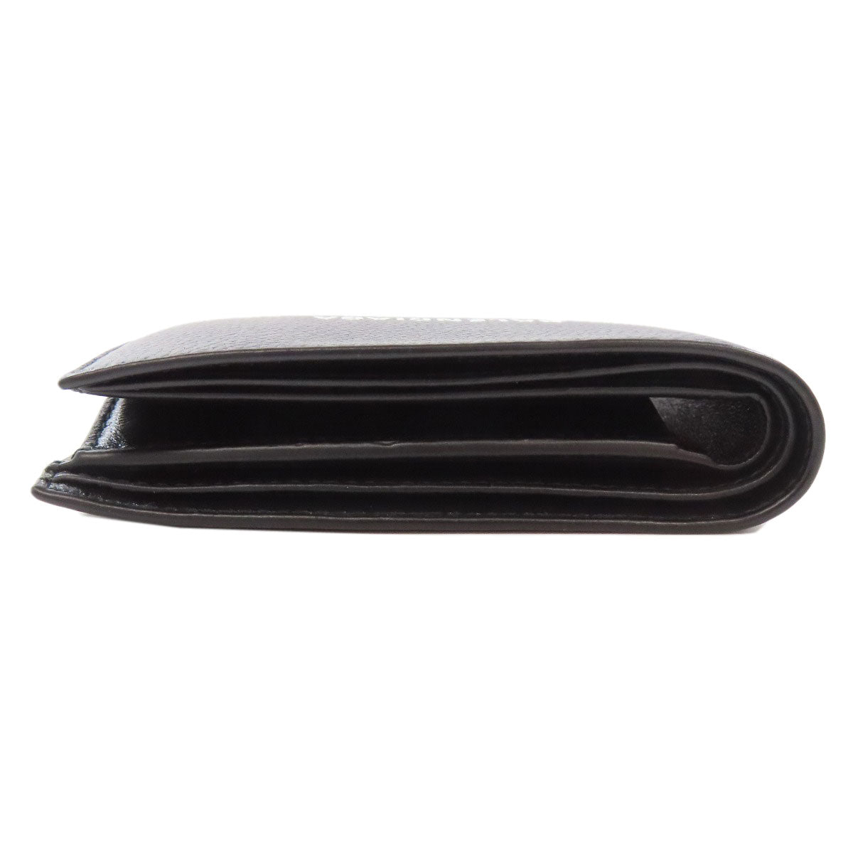 BALENCIAGA Bifold Wallet 594315 leather black logo mens