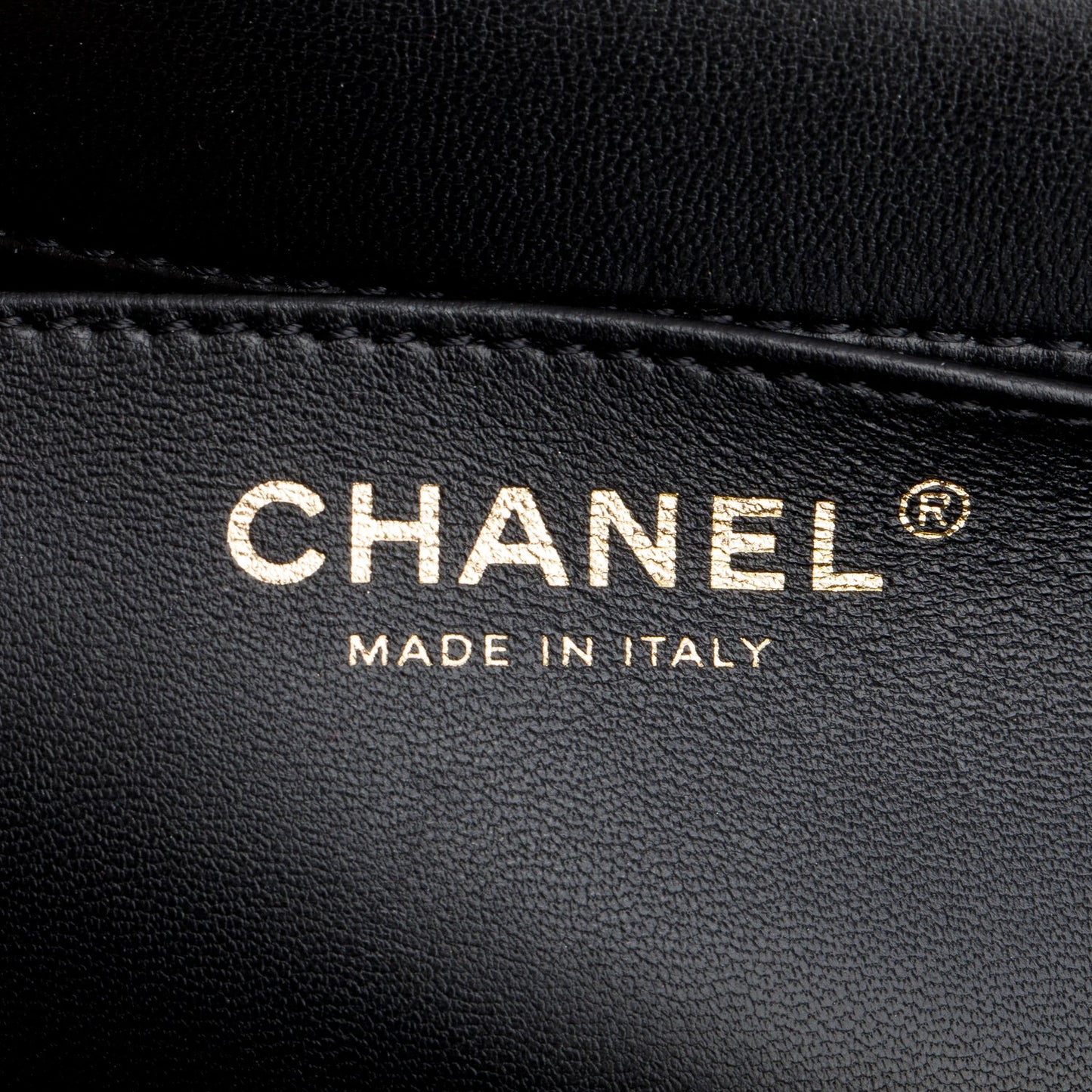 Chanel Black Lambskin Quilted Small Whipstitch Flap Bag