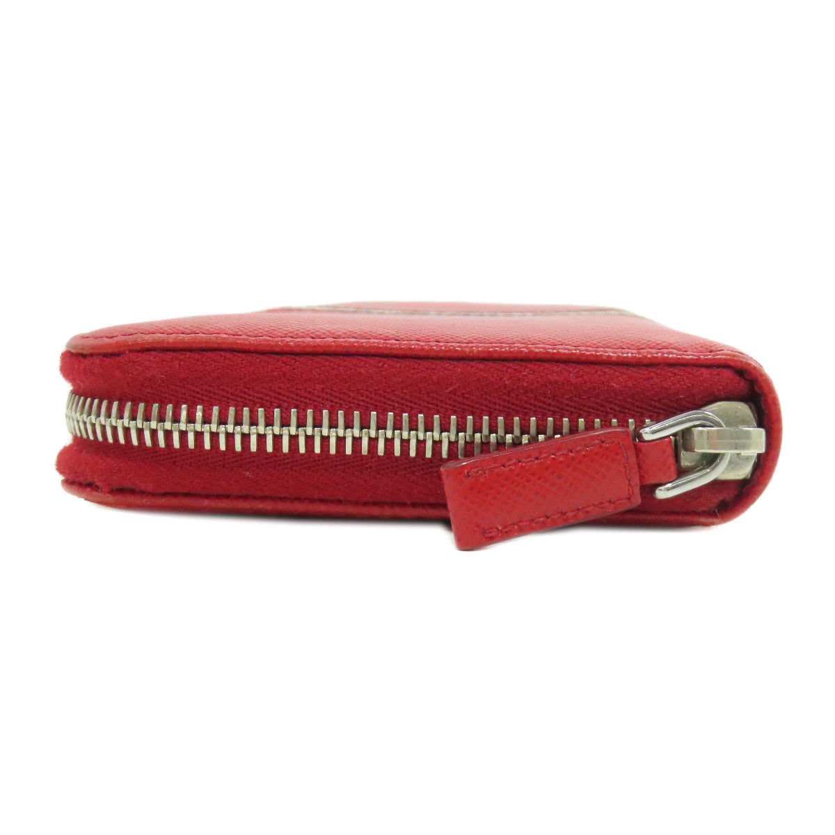 PRADA Long Wallet Purse Safiano Red logo Women
