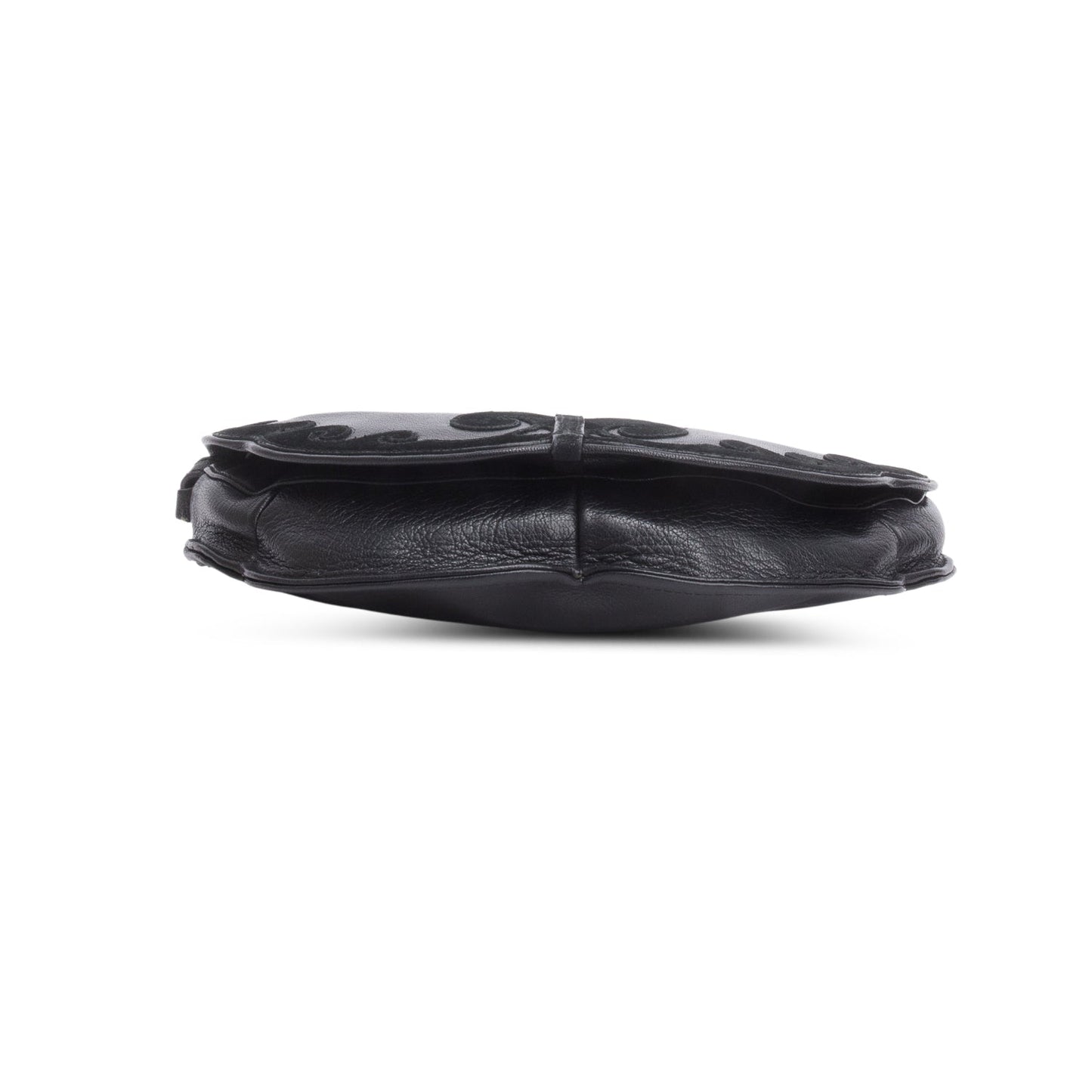 Saint Laurent Vintage Black Leather Suede Rive Gauche Shoulder Bag