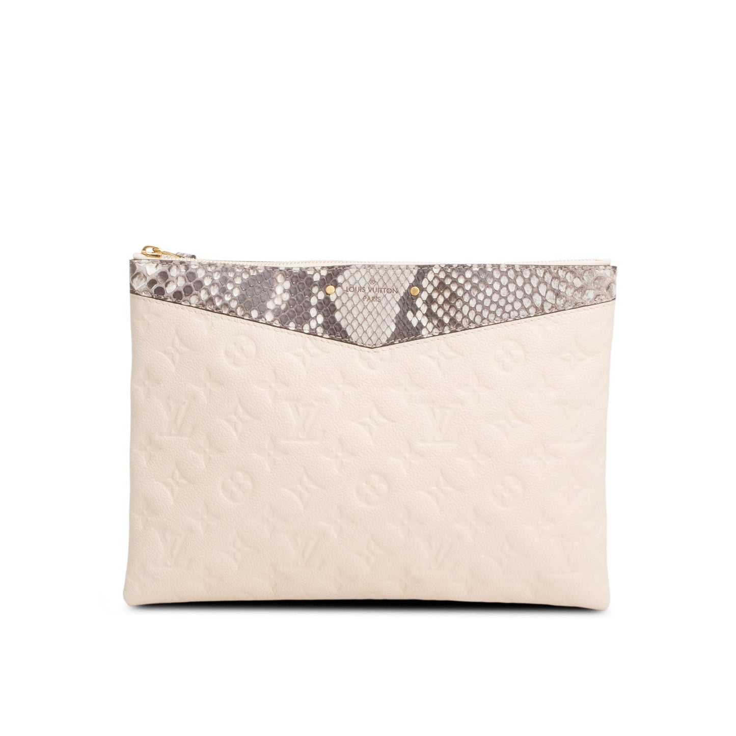 Louis Vuitton Cream Monogram Empreinte Python Daily Pouch