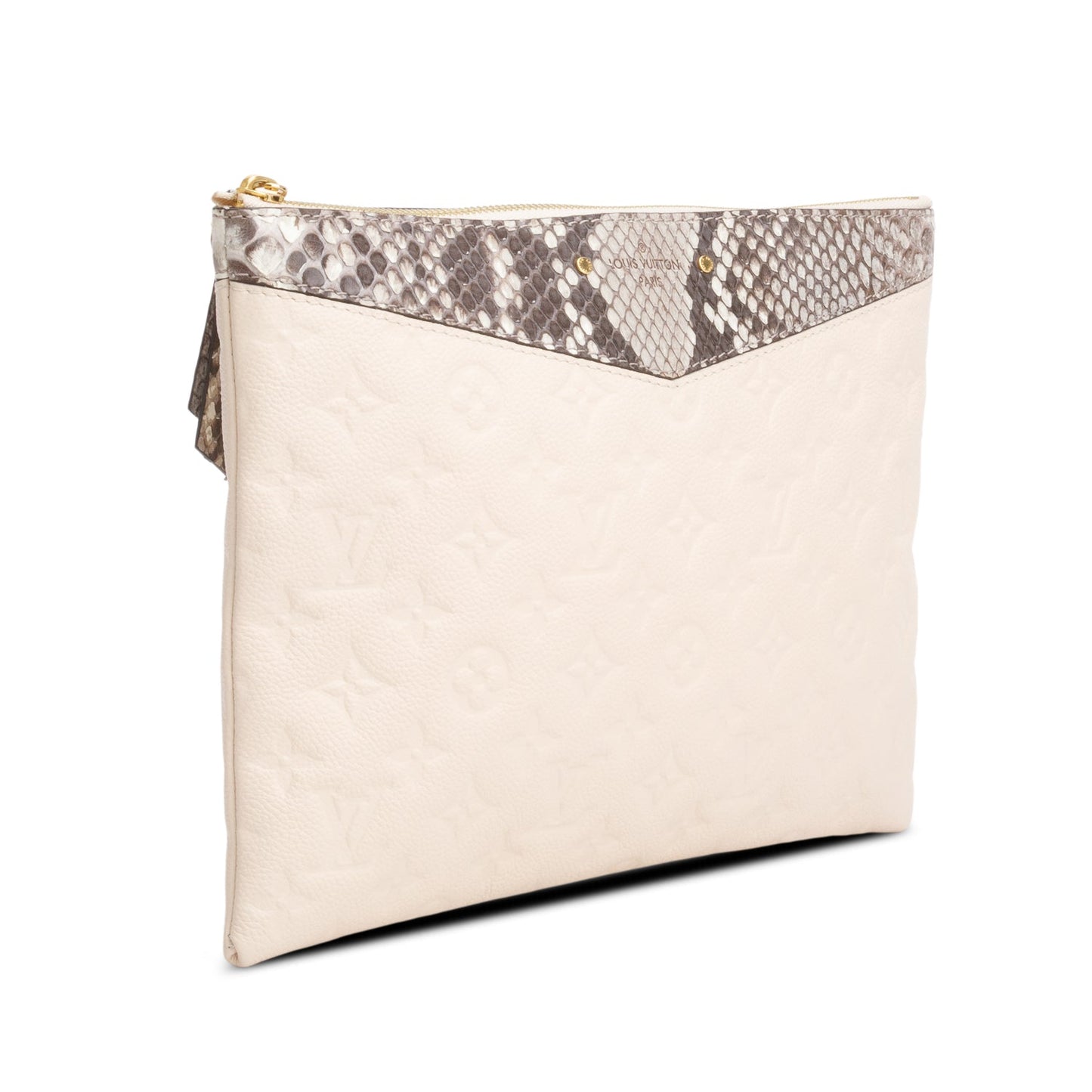 Louis Vuitton Cream Monogram Empreinte Python Daily Pouch